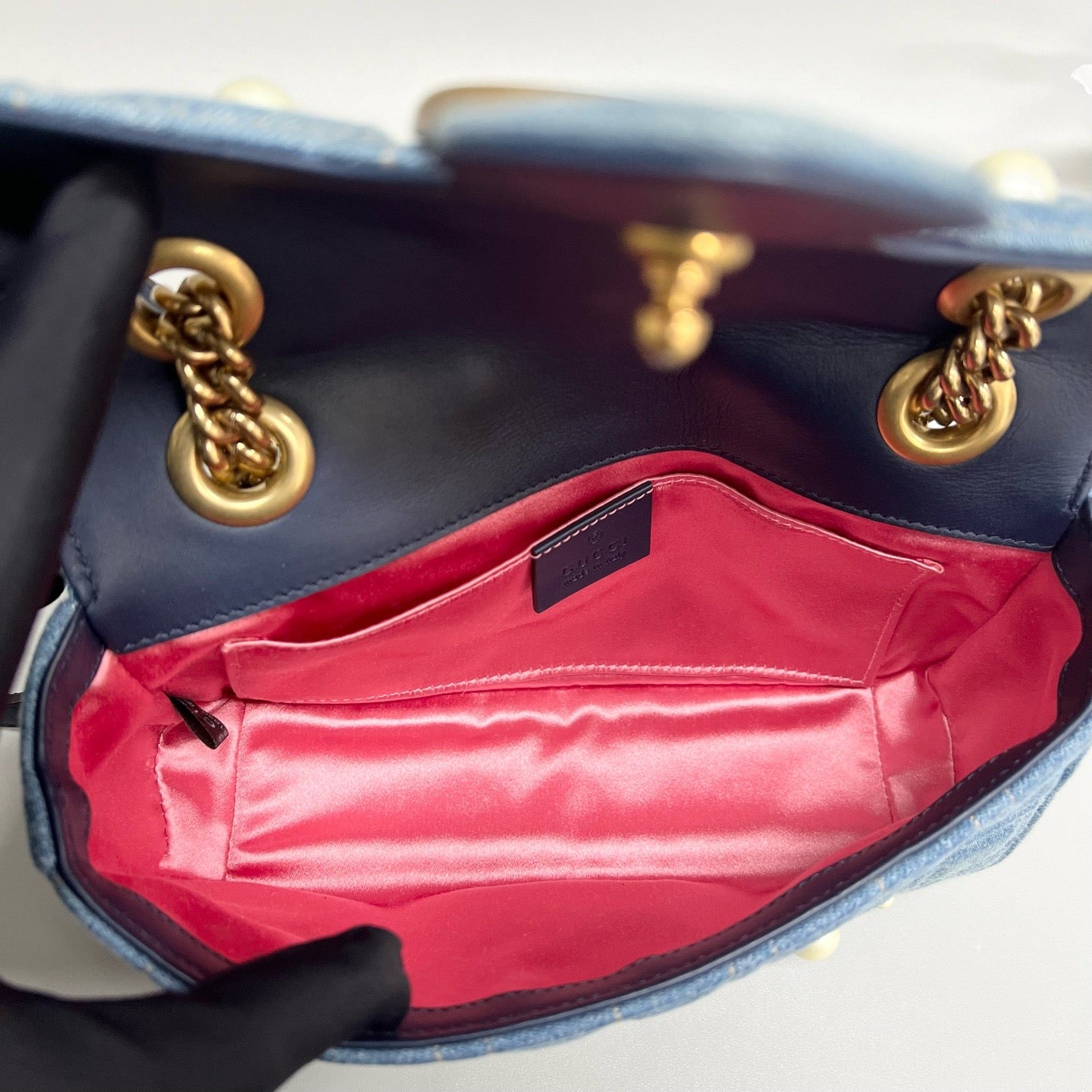 Gucci Limited Edition Denim Pearl Marmont 22