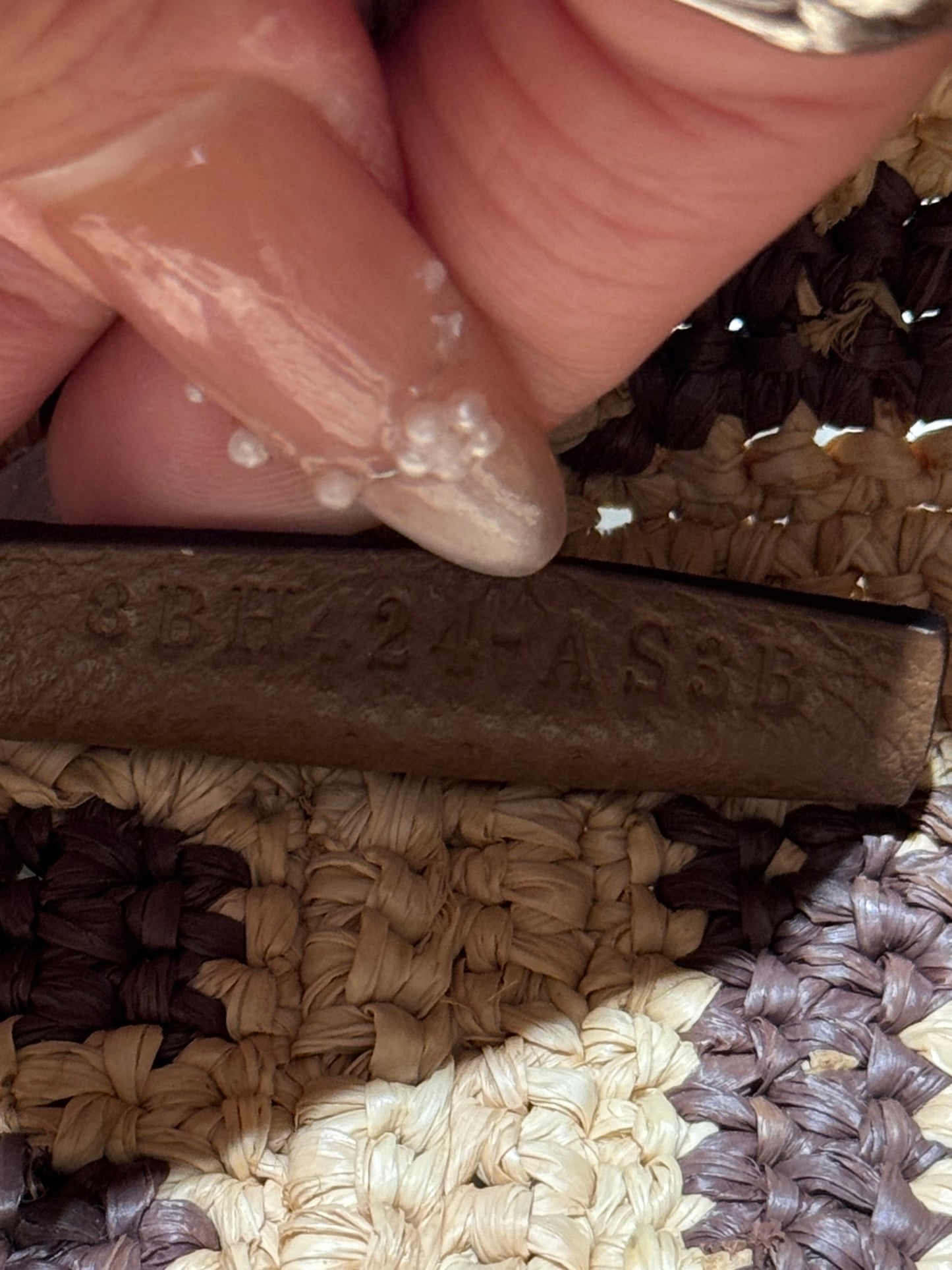 Fendi Monogram Raffia Tote Bag