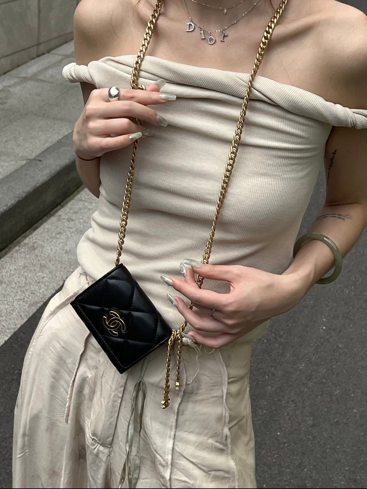 Chanel Mini WOC-Enamel Logo Clasp