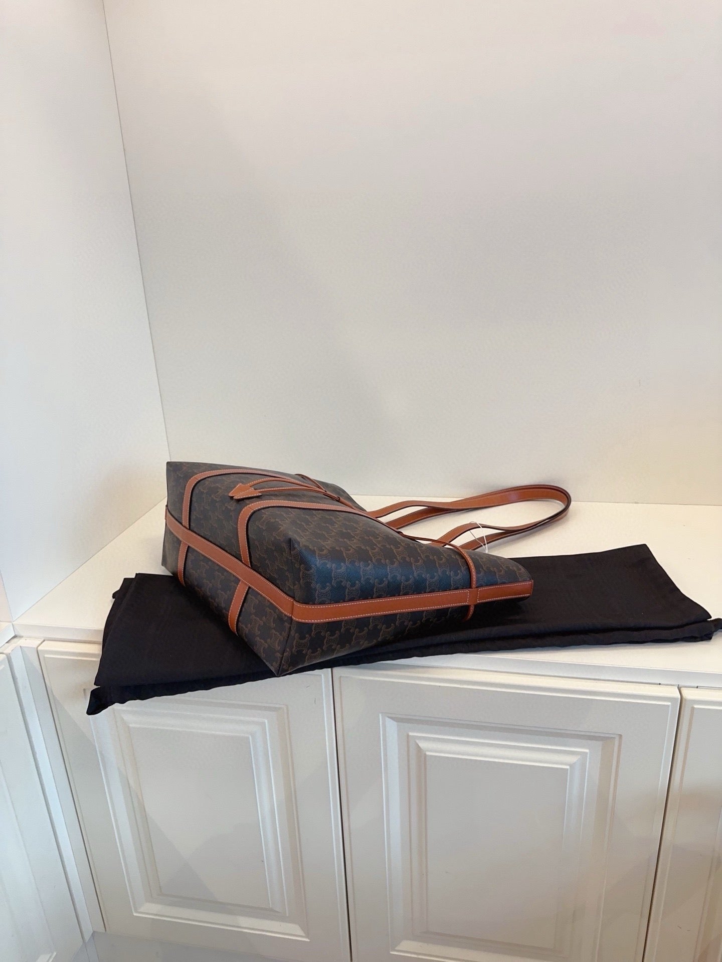 Celine Triomphe Caramel Cabas Tote Bag