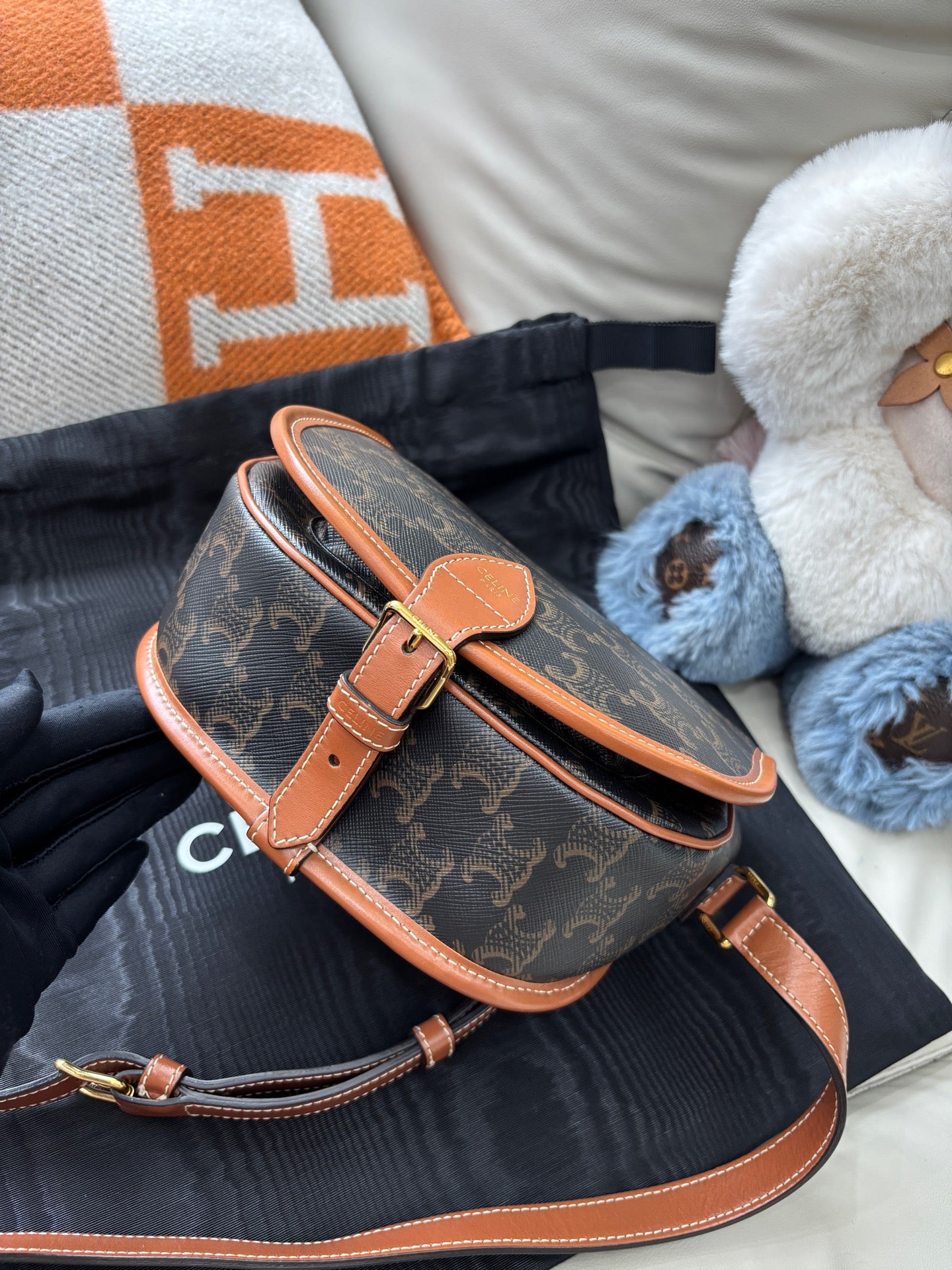 Celine Folco Medium Saddle Bag