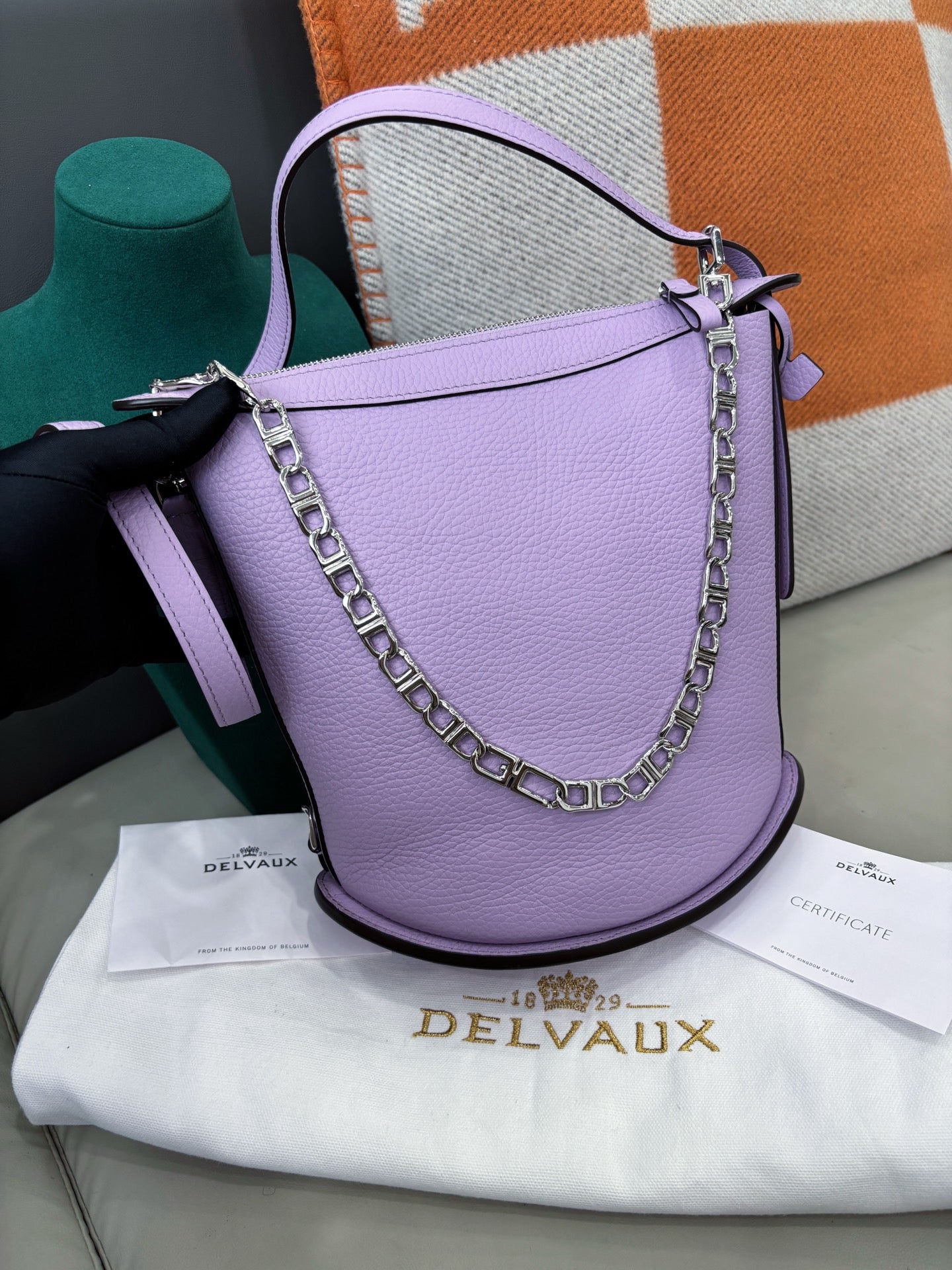 Delvaux Pin Twist Bucket Bag