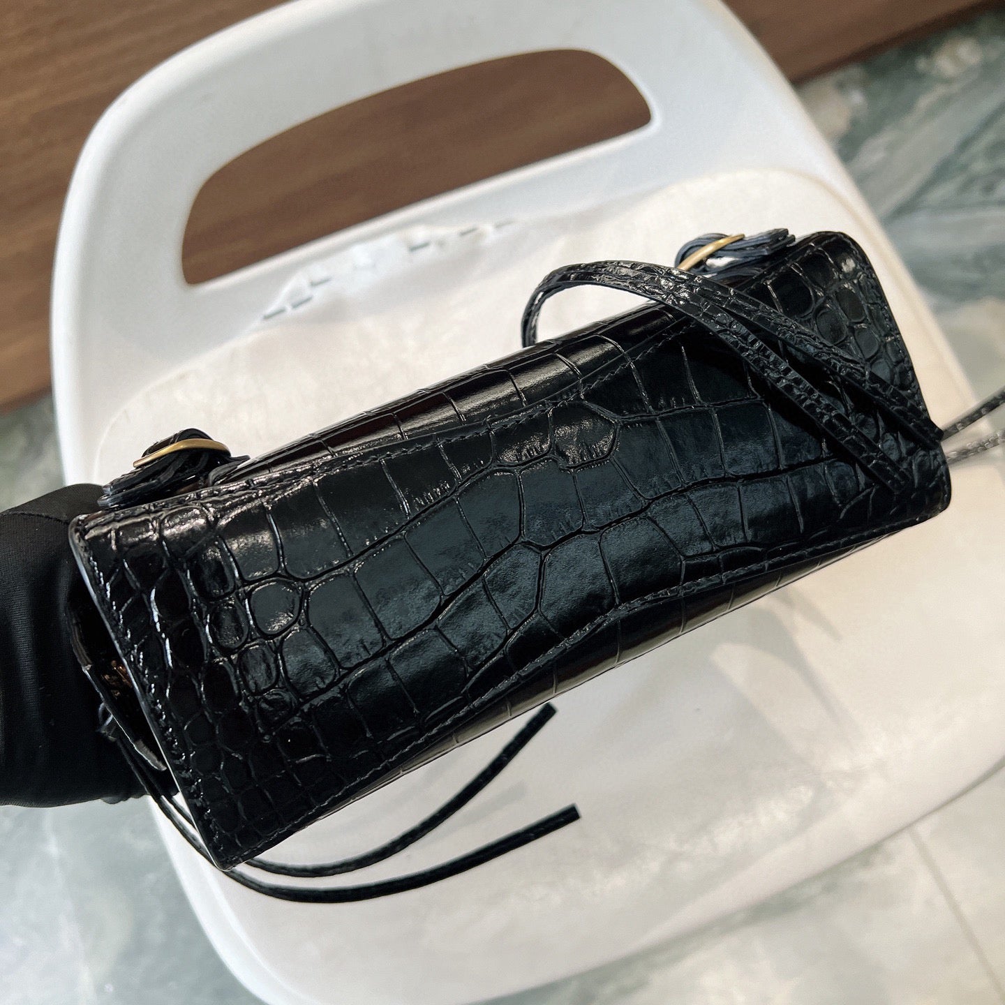 Balenciaga Neo Classic Mini Bag – Black Croc
