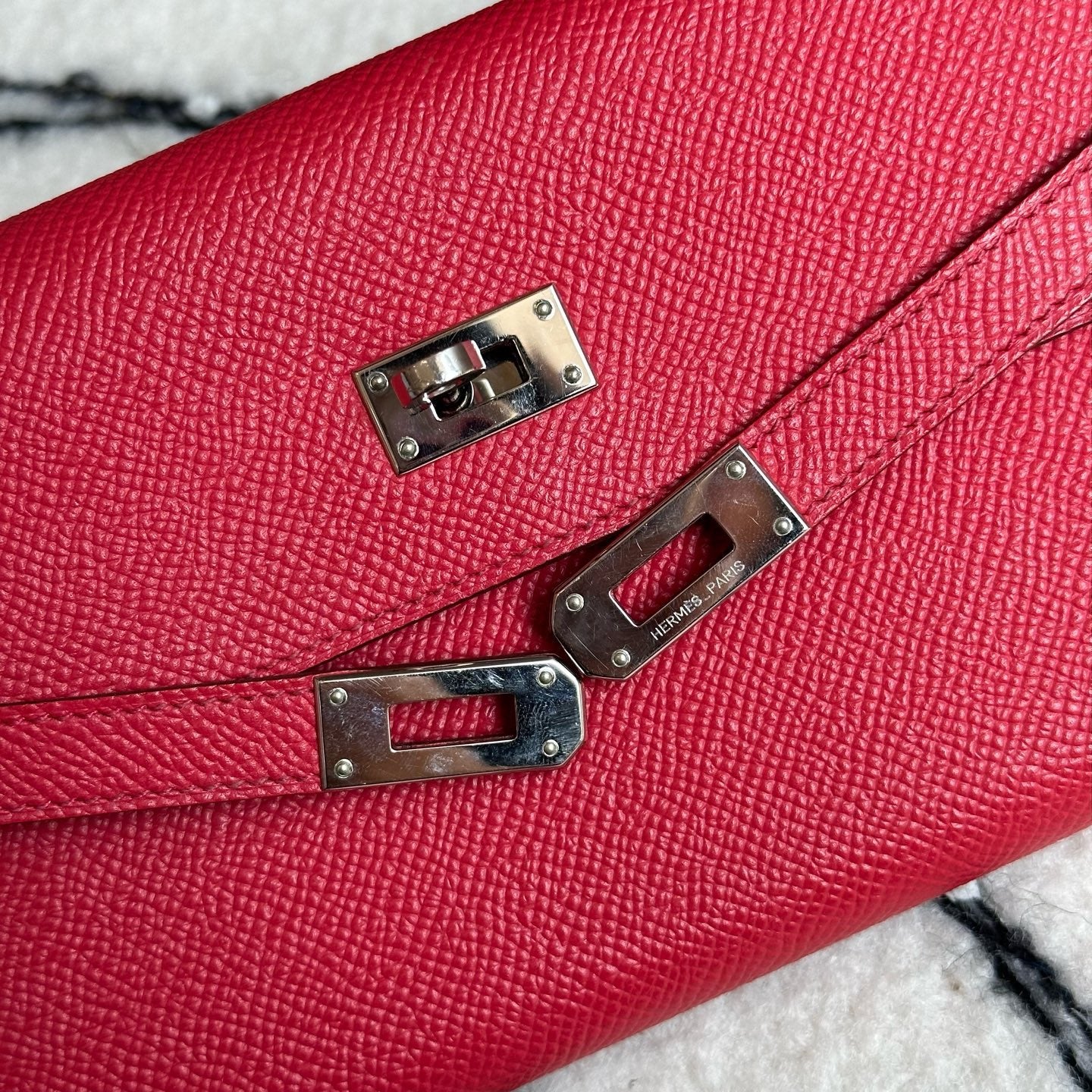 Hermès Kelly Long Wallet — Red Epsom