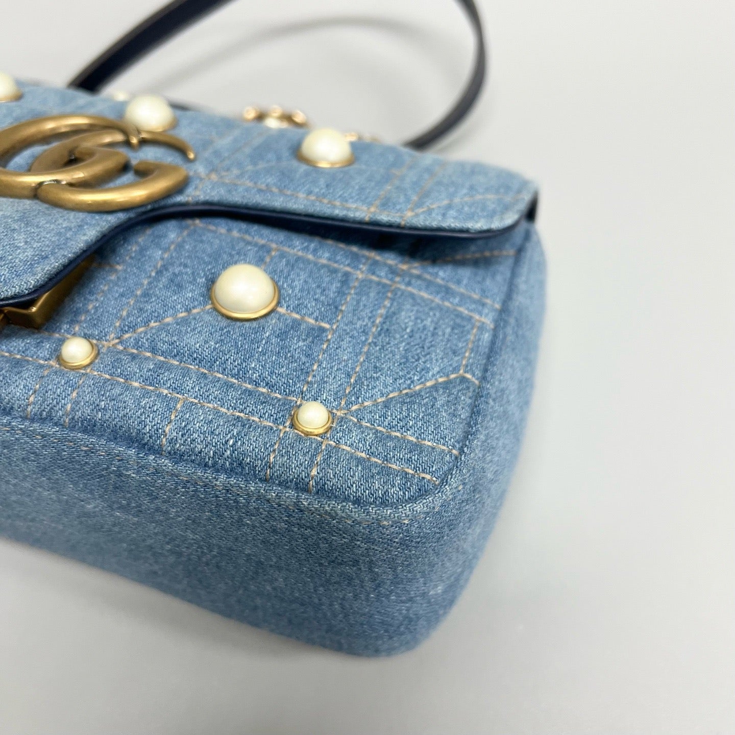 Gucci Limited Edition Denim Pearl Marmont 22
