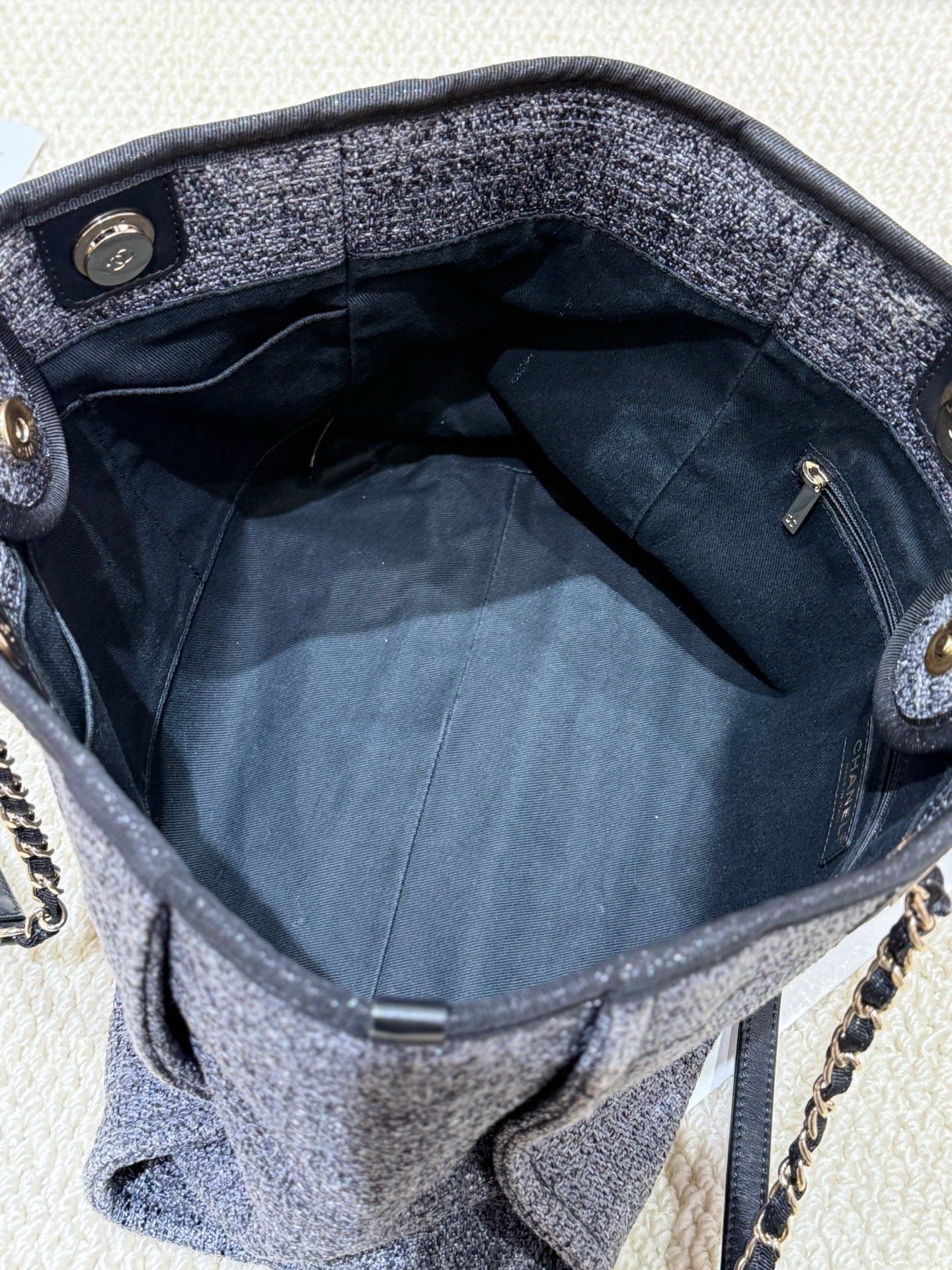 Chanel Canvas Tote Beach Bag (Medium)