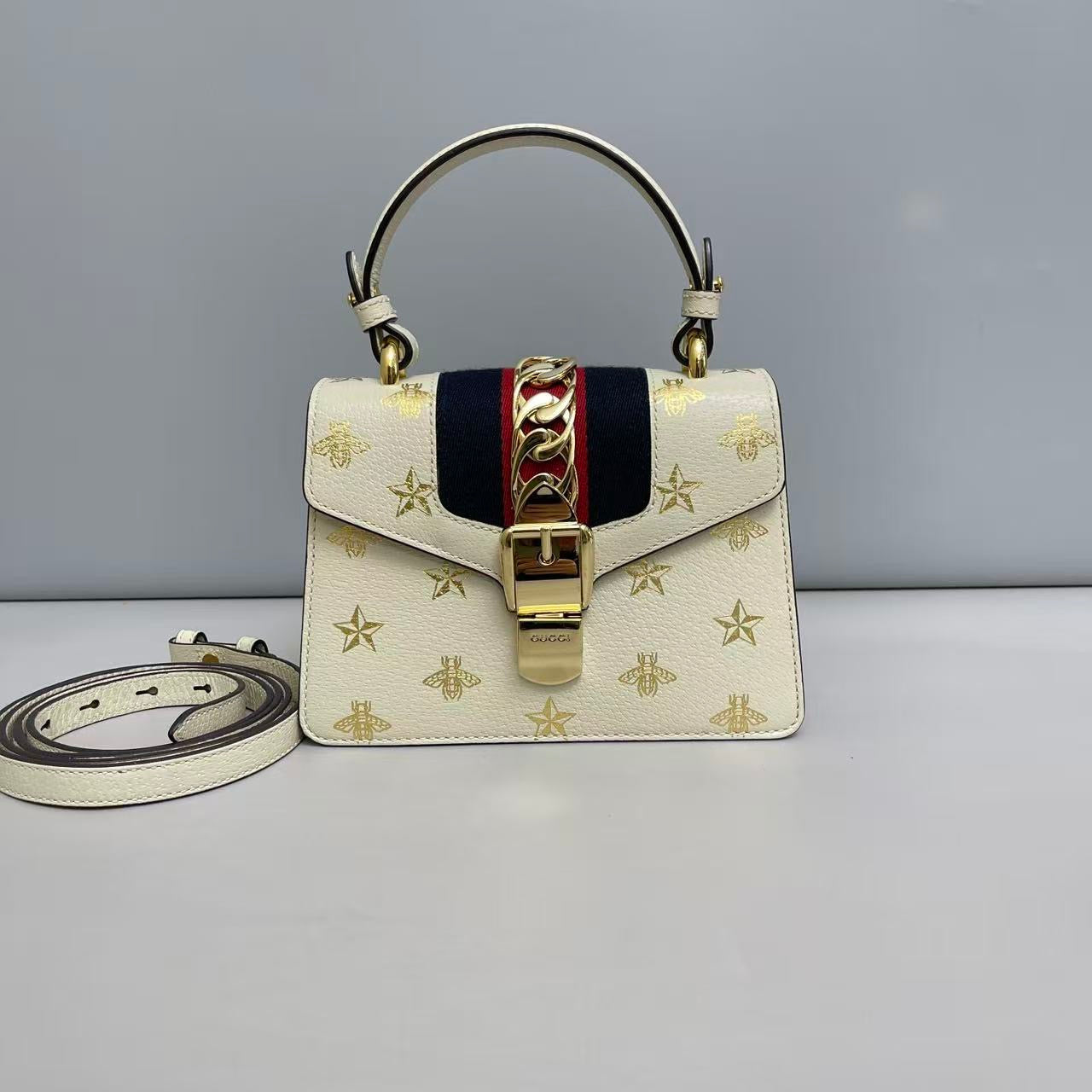 Gucci Sylvie Leather Top-Handle Bag