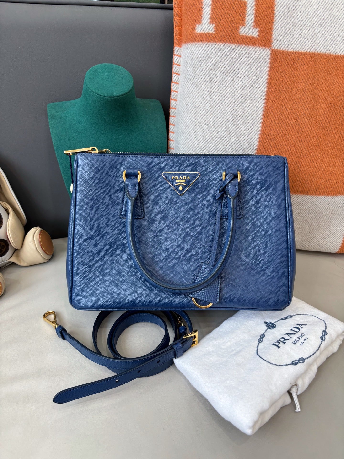 PRADA Saffiano Lux Galleria Tote Bag