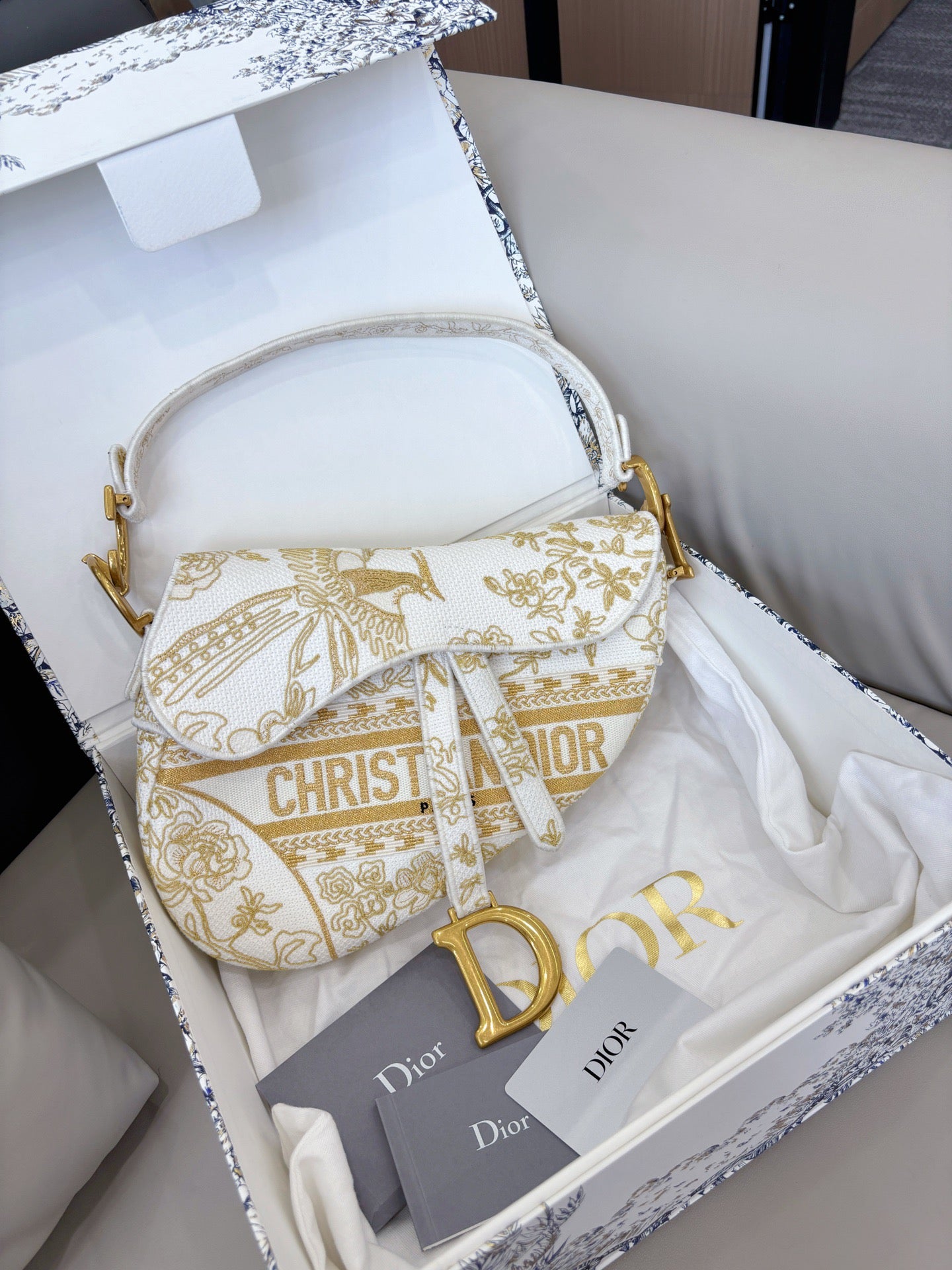 Dior Limited Edition Embroidered Saddle Bag