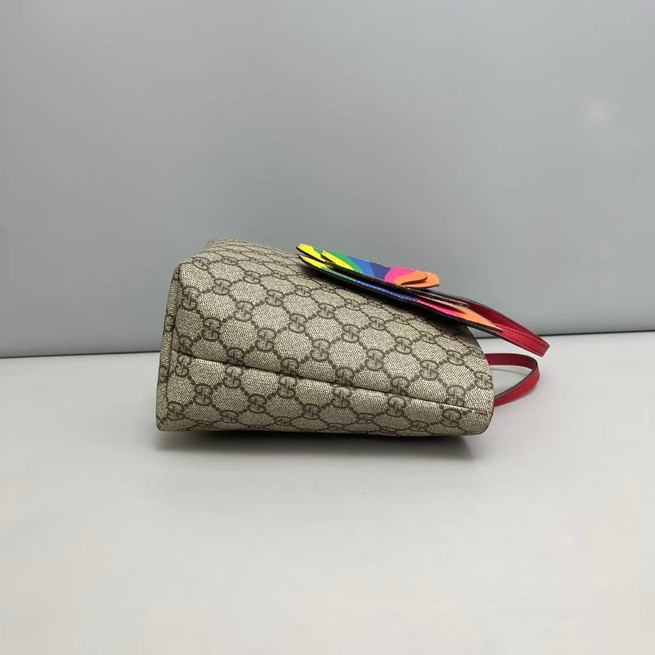 GUCCI Monogram Butterfly Print Tote Bag