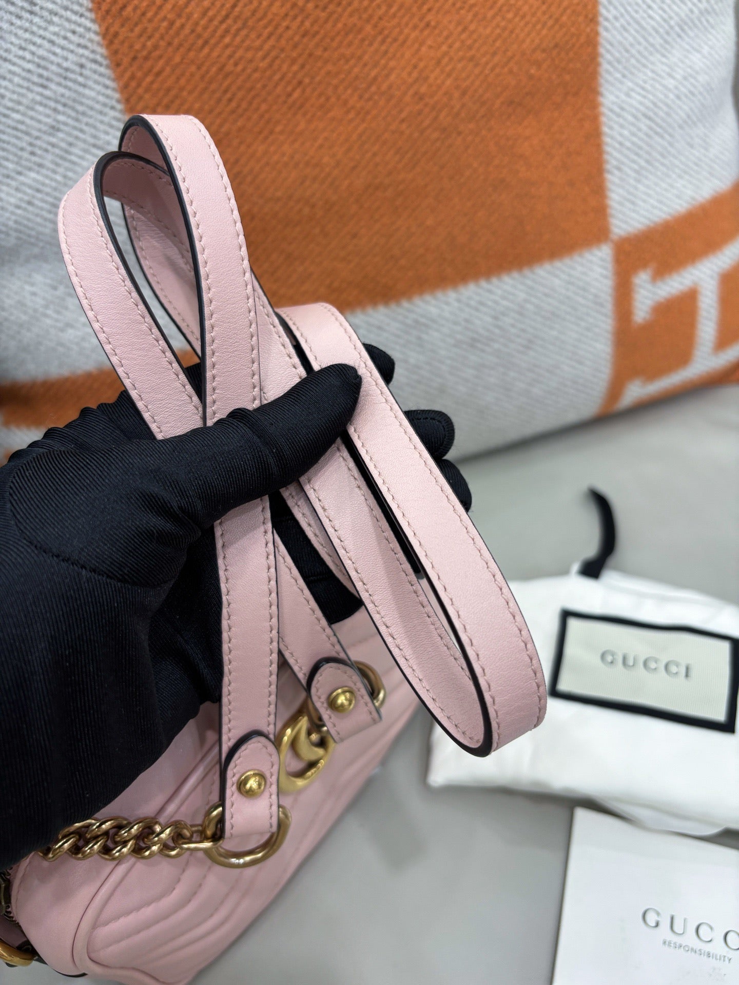 Gucci Marmont Camera Bag — Sakura Pink