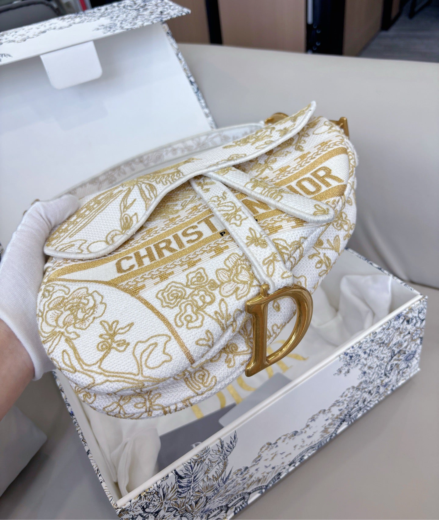 Dior Limited Edition Embroidered Saddle Bag