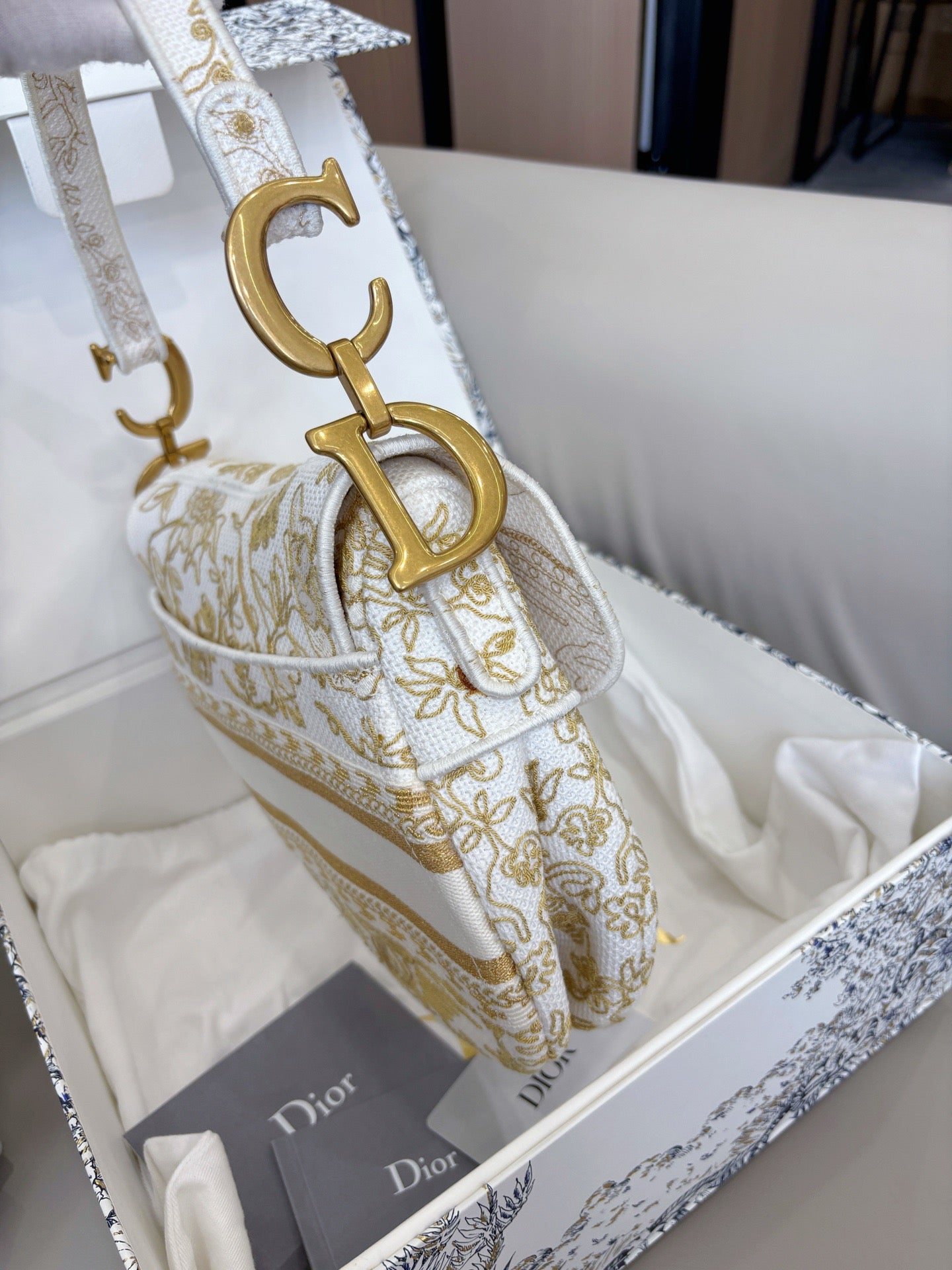 Dior Limited Edition Embroidered Saddle Bag