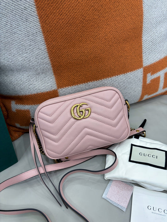 Gucci Marmont Camera Bag — Sakura Pink