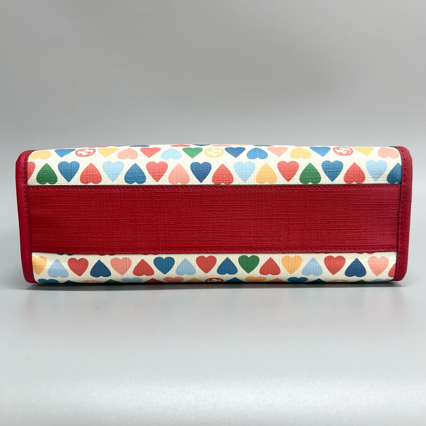 GUCCI Colorful Heart Print Tote Bag