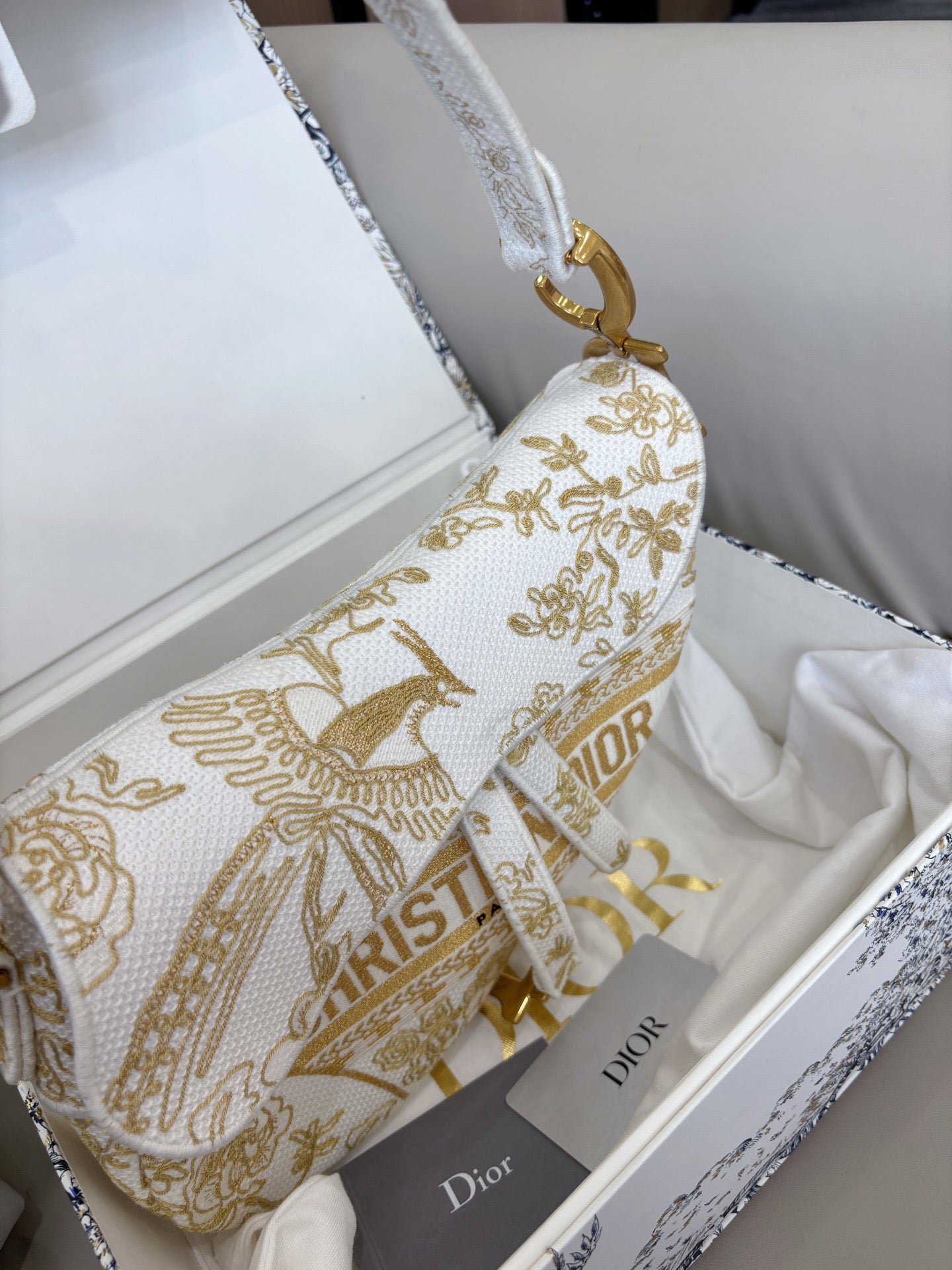 Dior Limited Edition Embroidered Saddle Bag