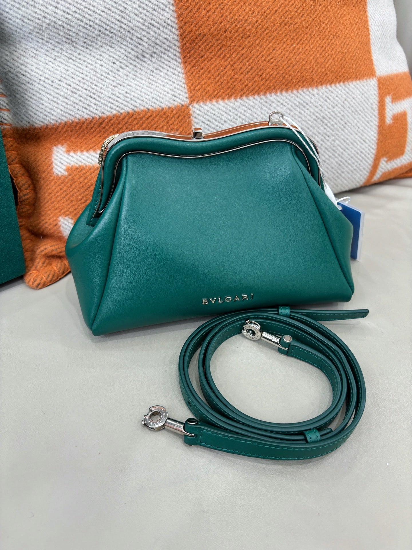 Bvlgari Serpentine Cloud Kiss-Lock Bag