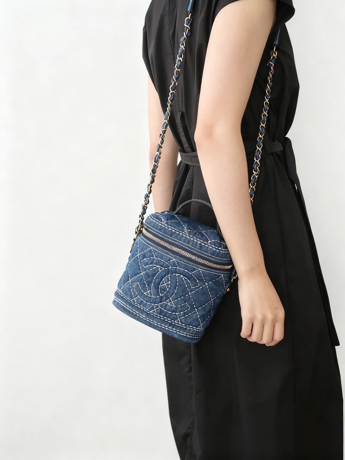 Chanel Limited Edition Denim Bucket Bag