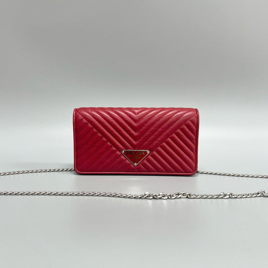 PRADA Triangle Logo Chain Bag