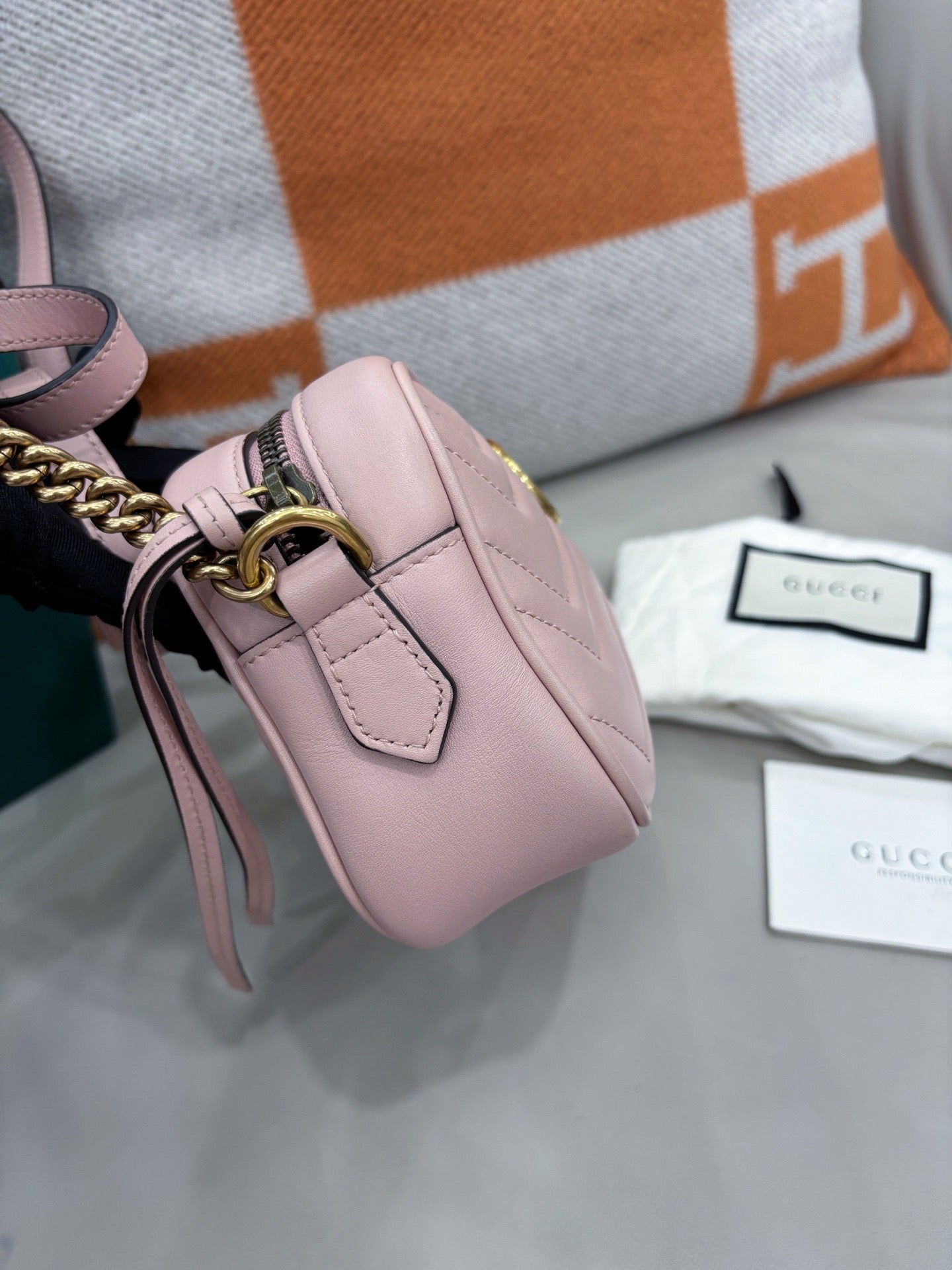 Gucci Marmont Camera Bag — Sakura Pink