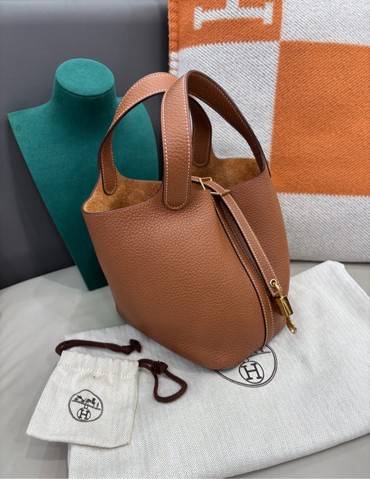 Hermès Picotin 18 — Gold