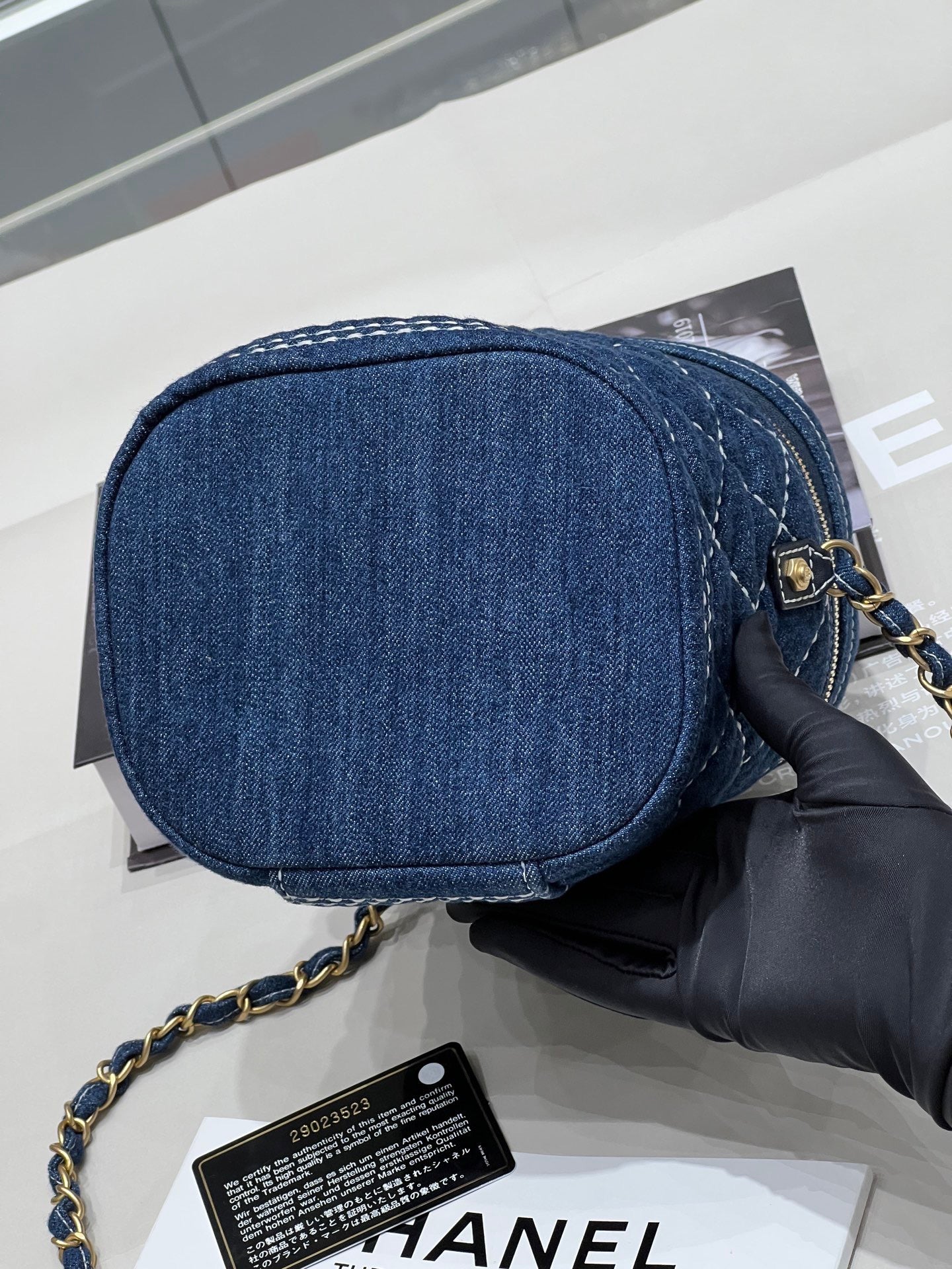 Chanel Limited Edition Denim Bucket Bag