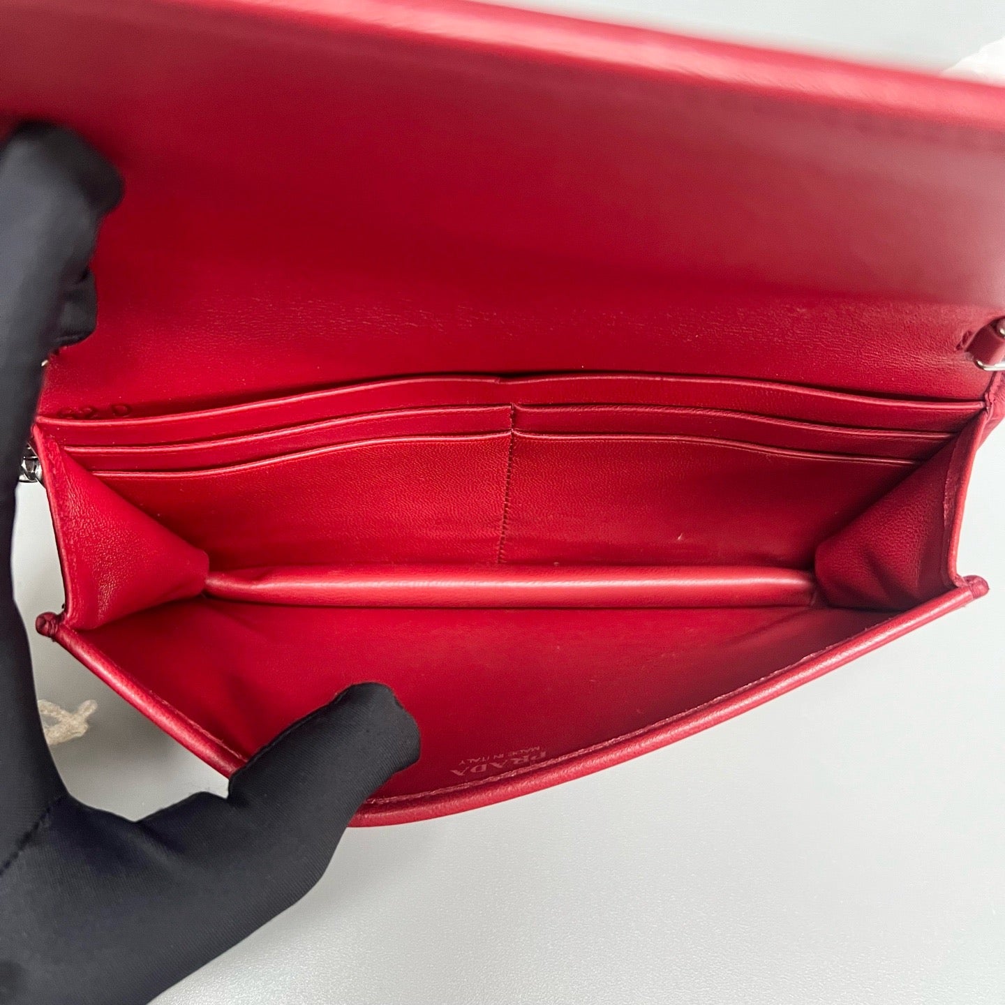 PRADA Triangle Logo Chain Bag