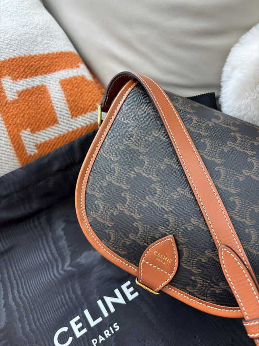 Celine Folco Medium Saddle Bag