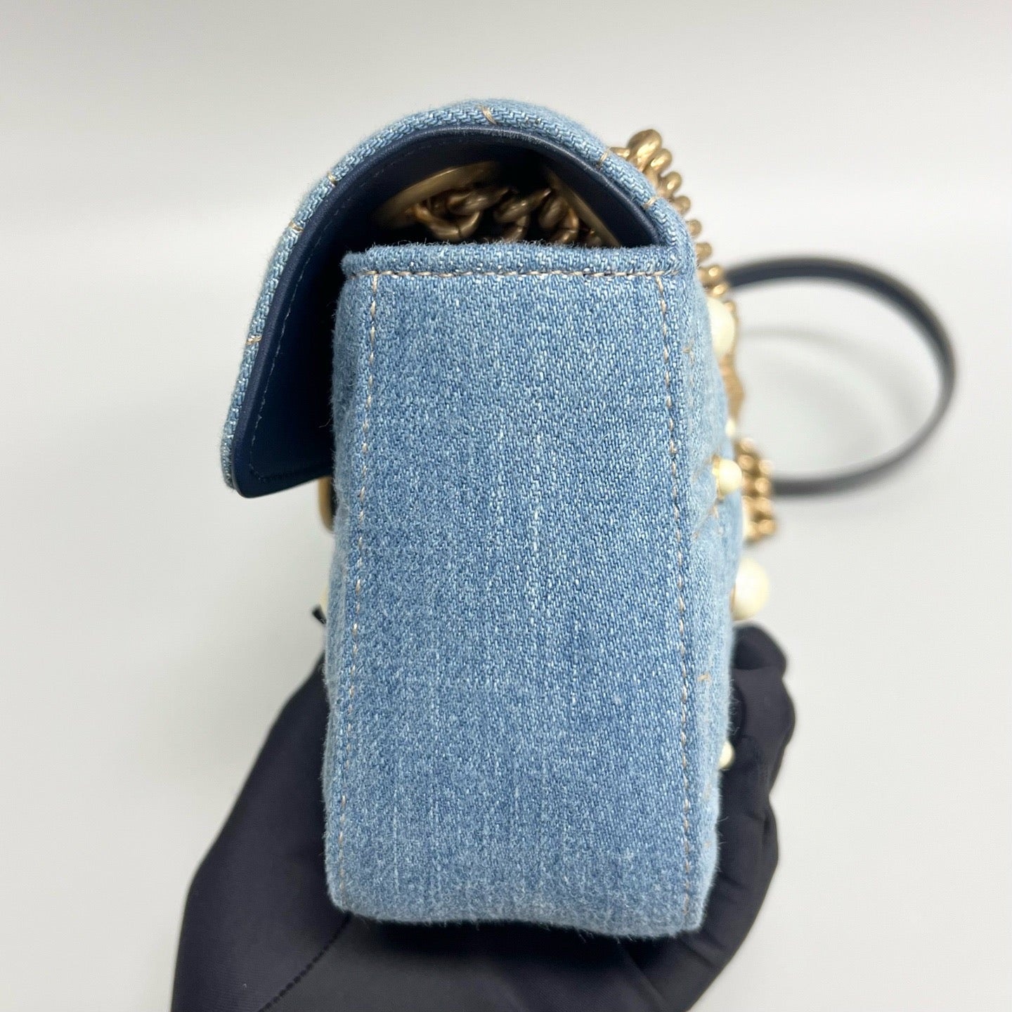 Gucci Limited Edition Denim Pearl Marmont 22