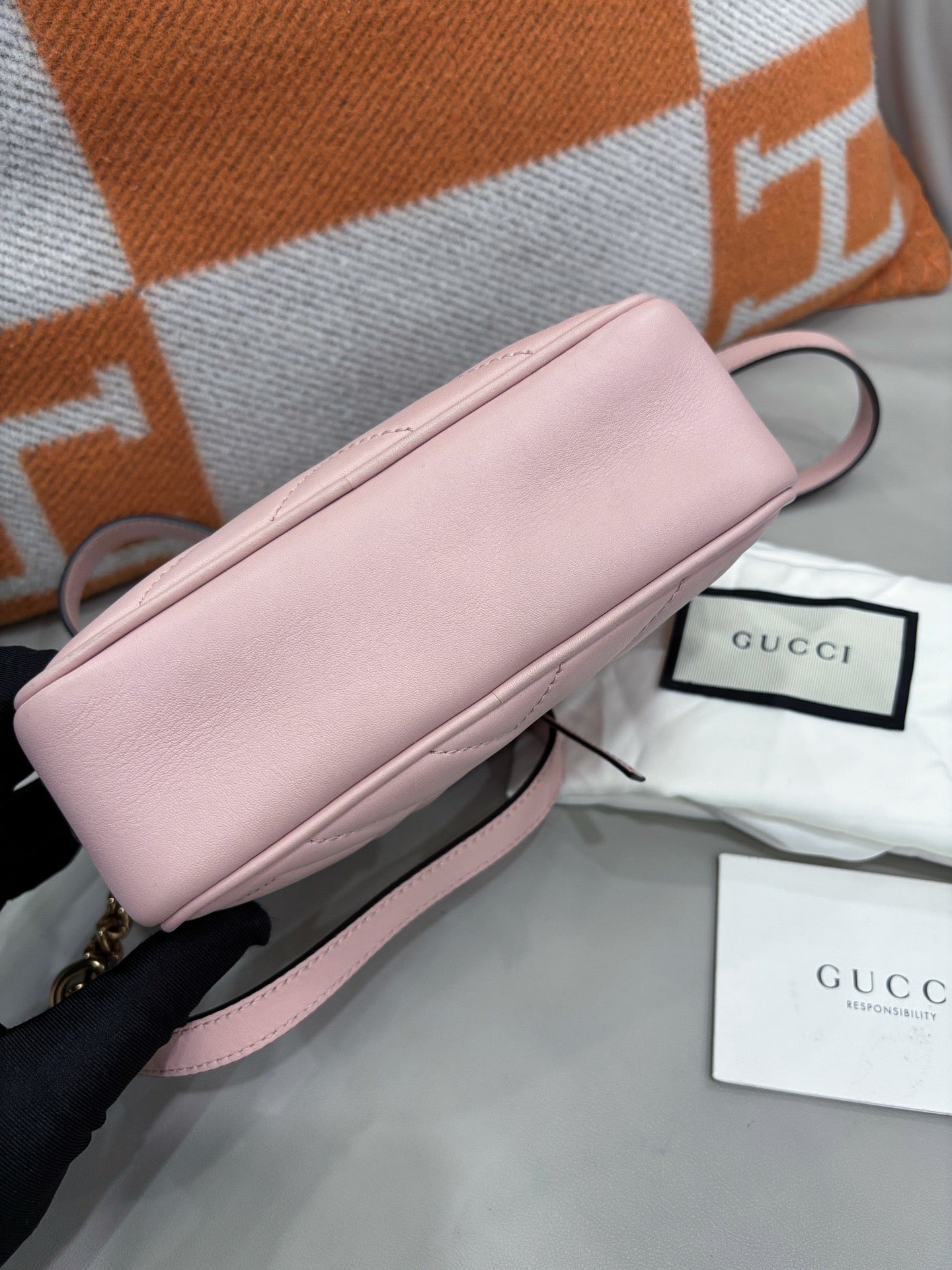Gucci Marmont Camera Bag — Sakura Pink