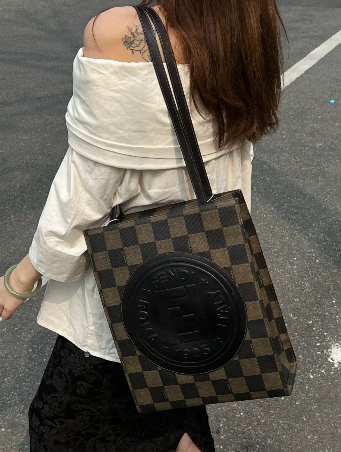 Fendi FF Embossed Monogram Tote Bag