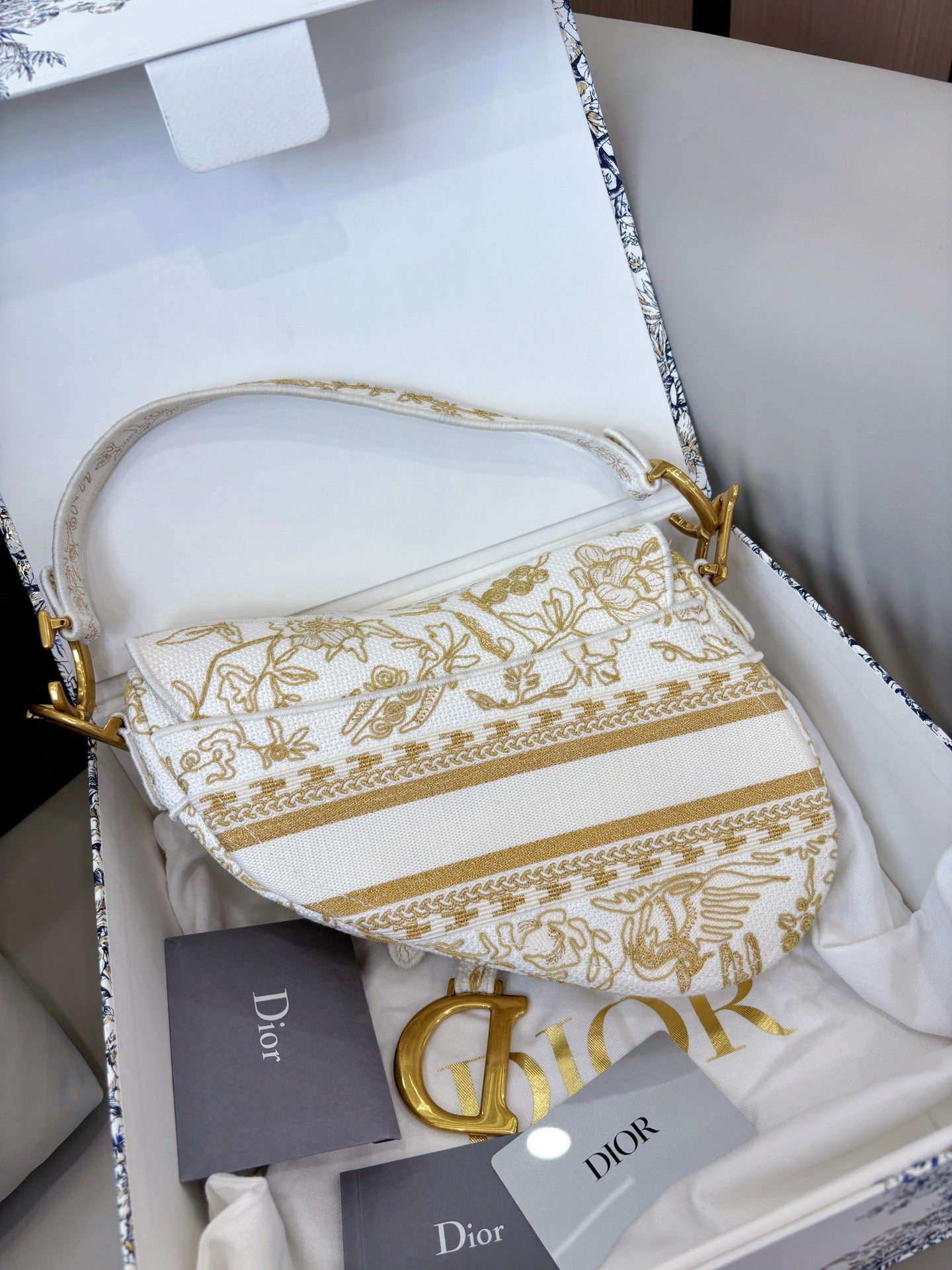 Dior Limited Edition Embroidered Saddle Bag