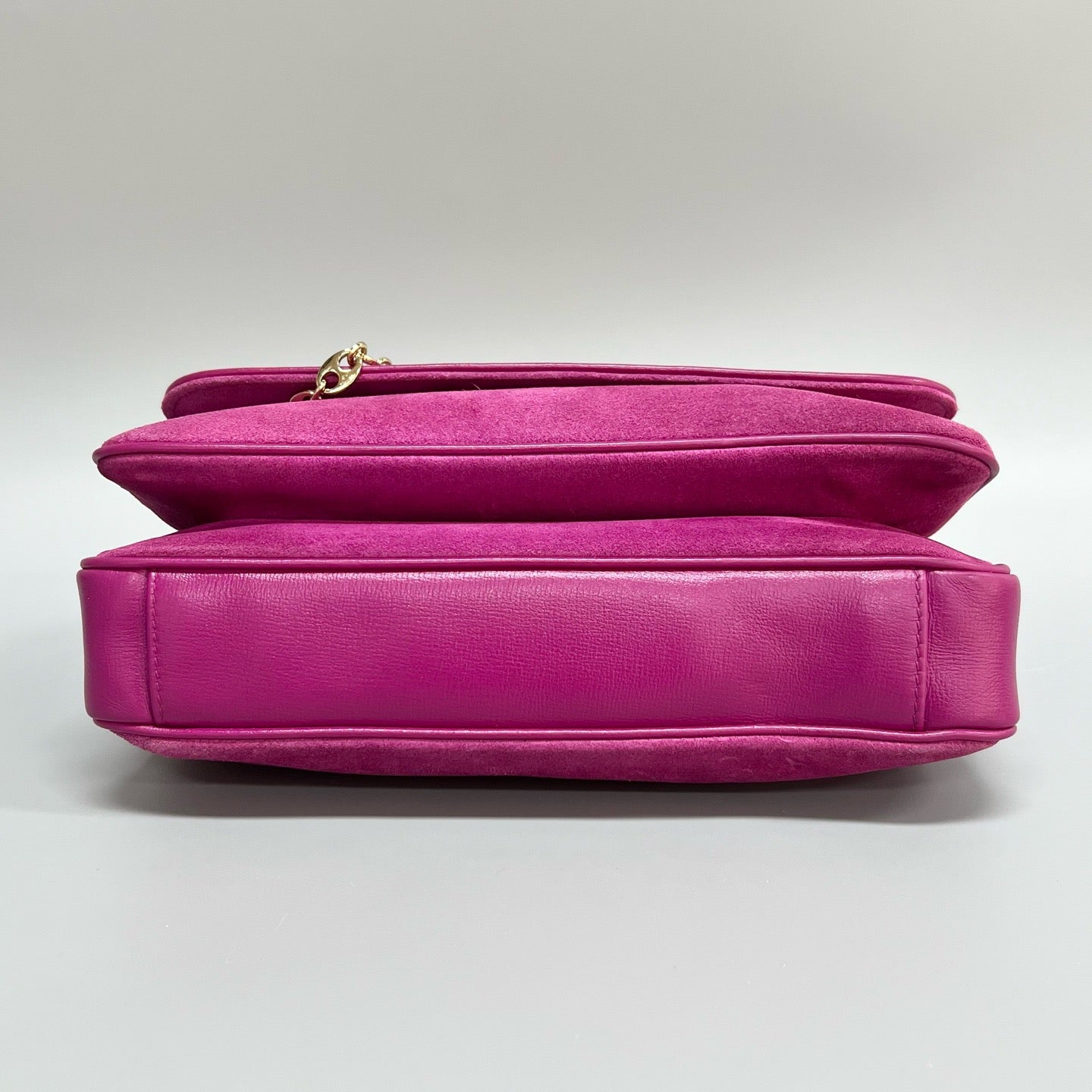 Gucci Suede & Leather Messenger Chain Bag