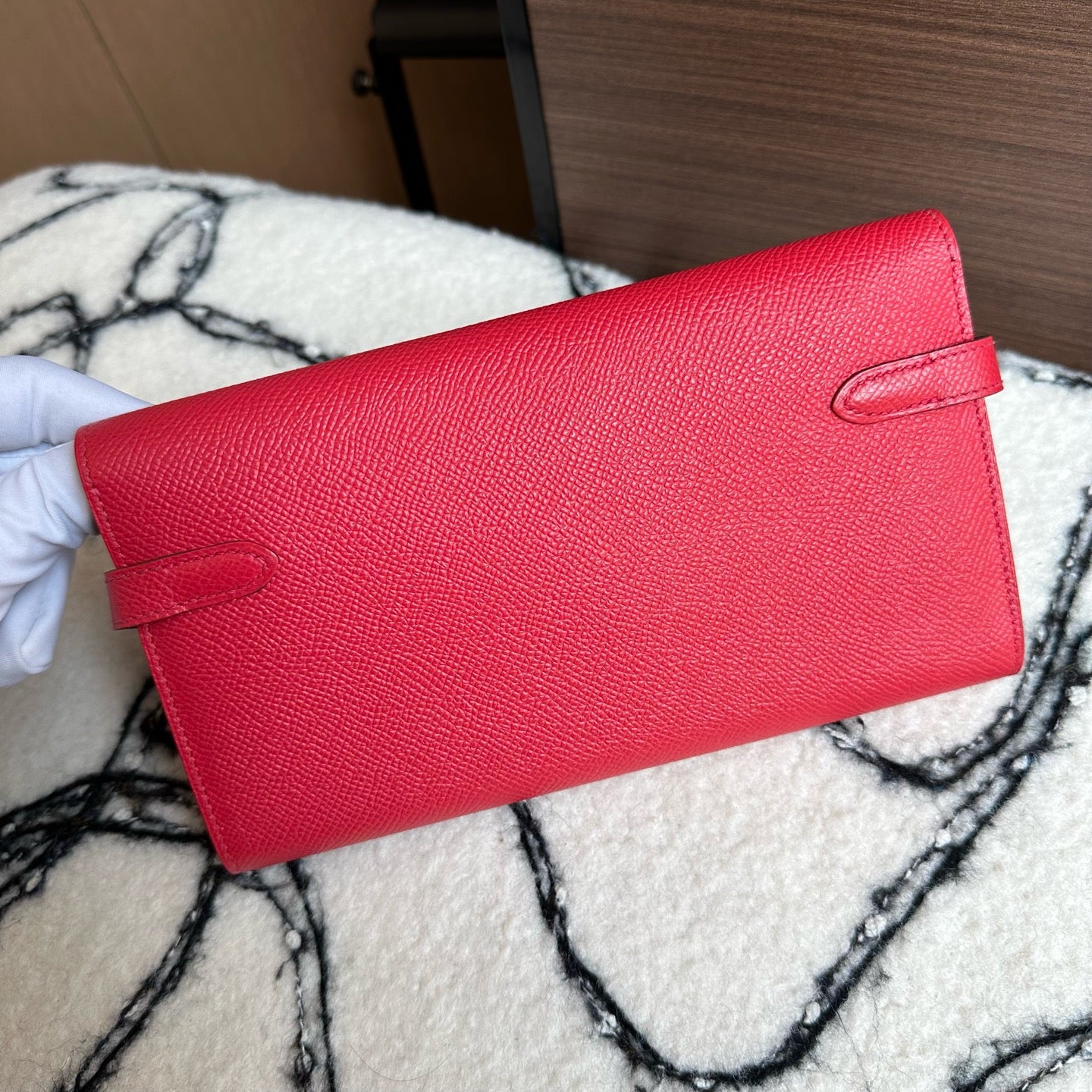 Hermès Kelly Long Wallet — Red Epsom
