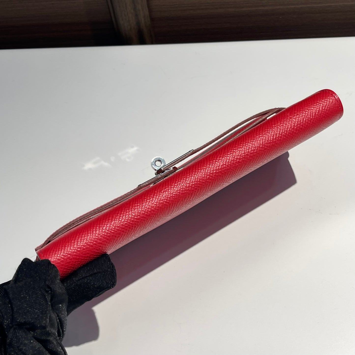 Hermès Kelly Long Wallet — Red Epsom