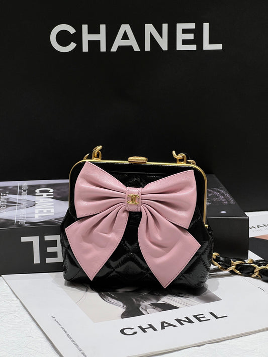 Chanel 24A Pink Bow Evening Bag