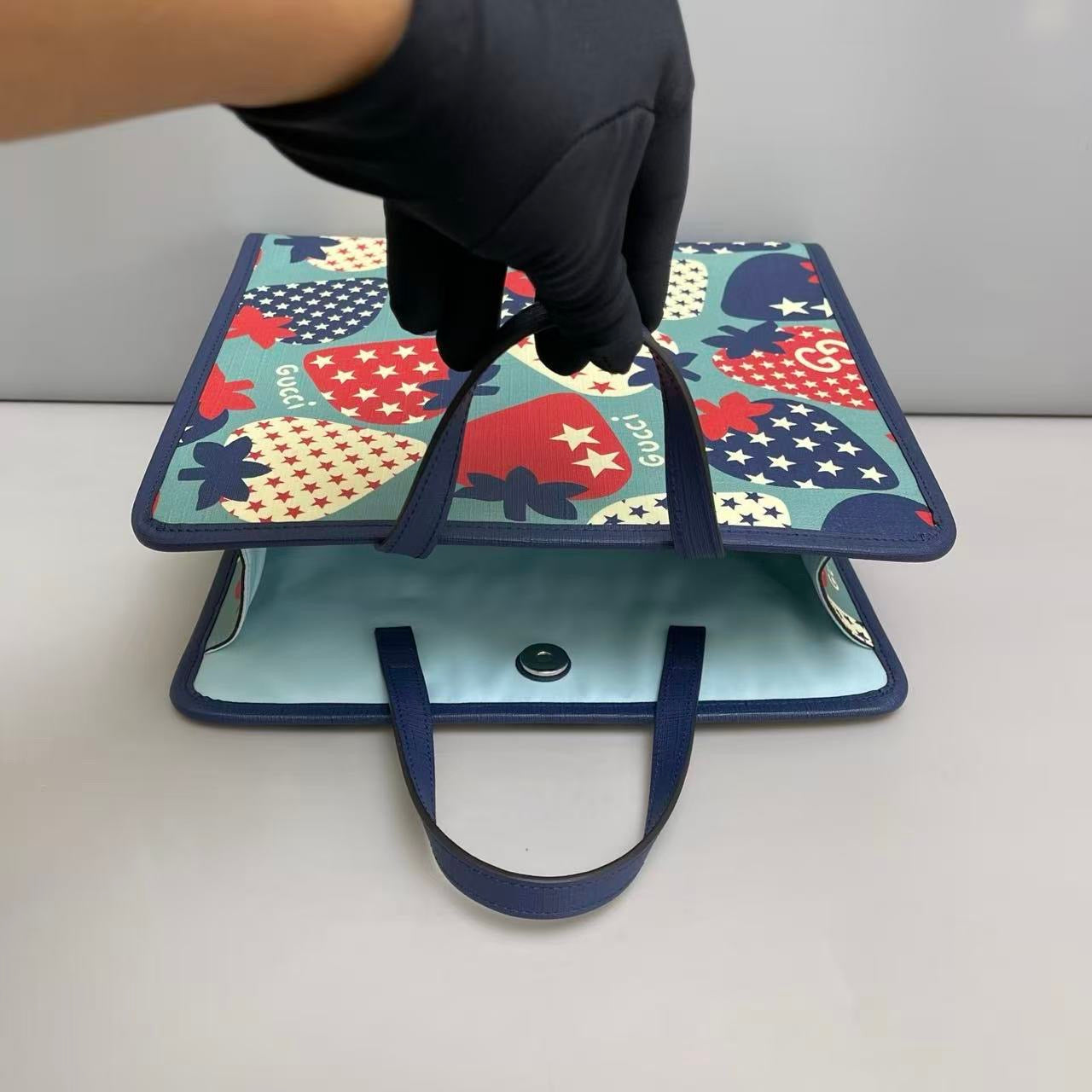 Gucci Strawberry & Star Print Tote Bag