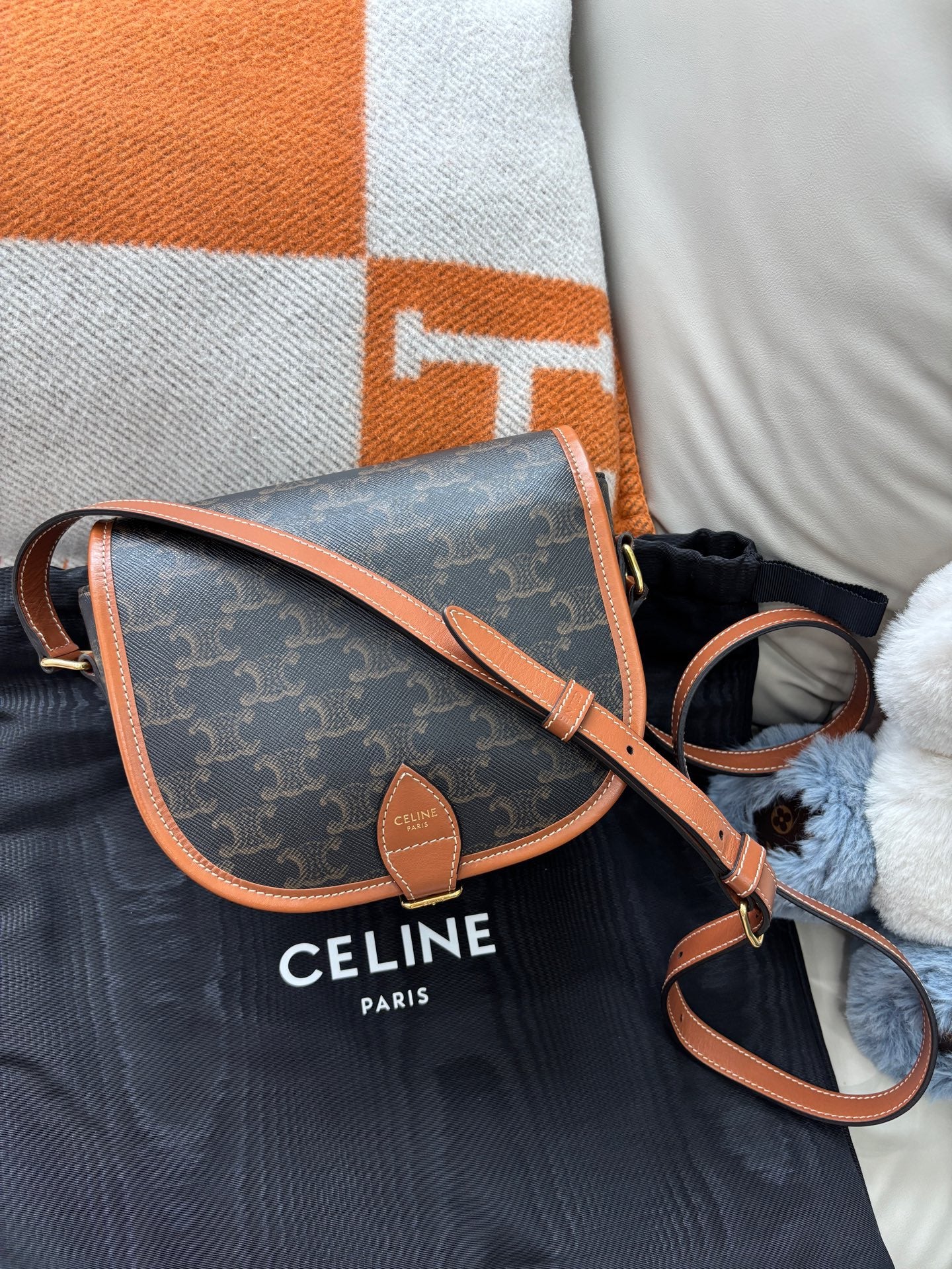 Celine Folco Medium Saddle Bag