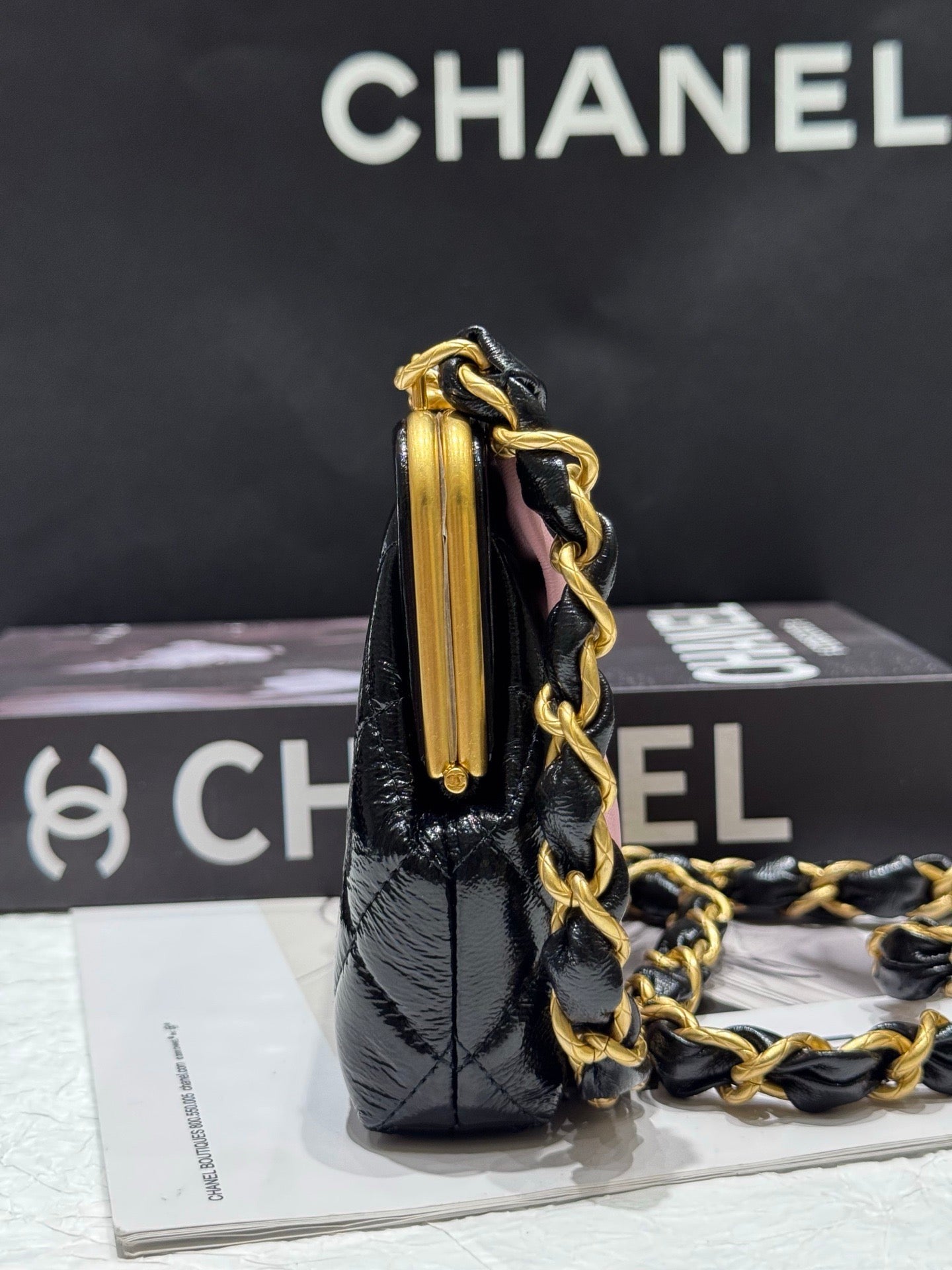 Chanel 24A Pink Bow Evening Bag