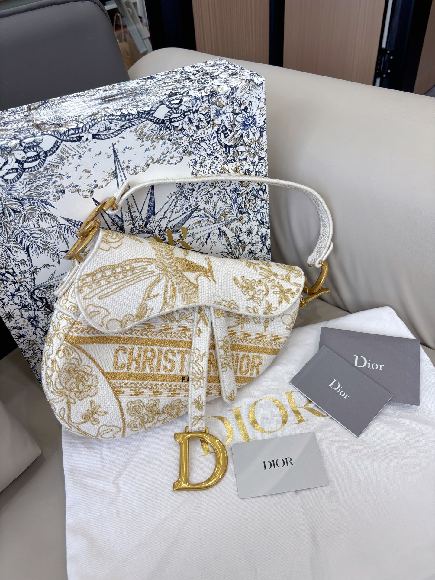 Dior Limited Edition Embroidered Saddle Bag