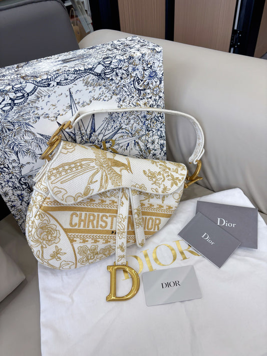 Dior Limited Edition Embroidered Saddle Bag