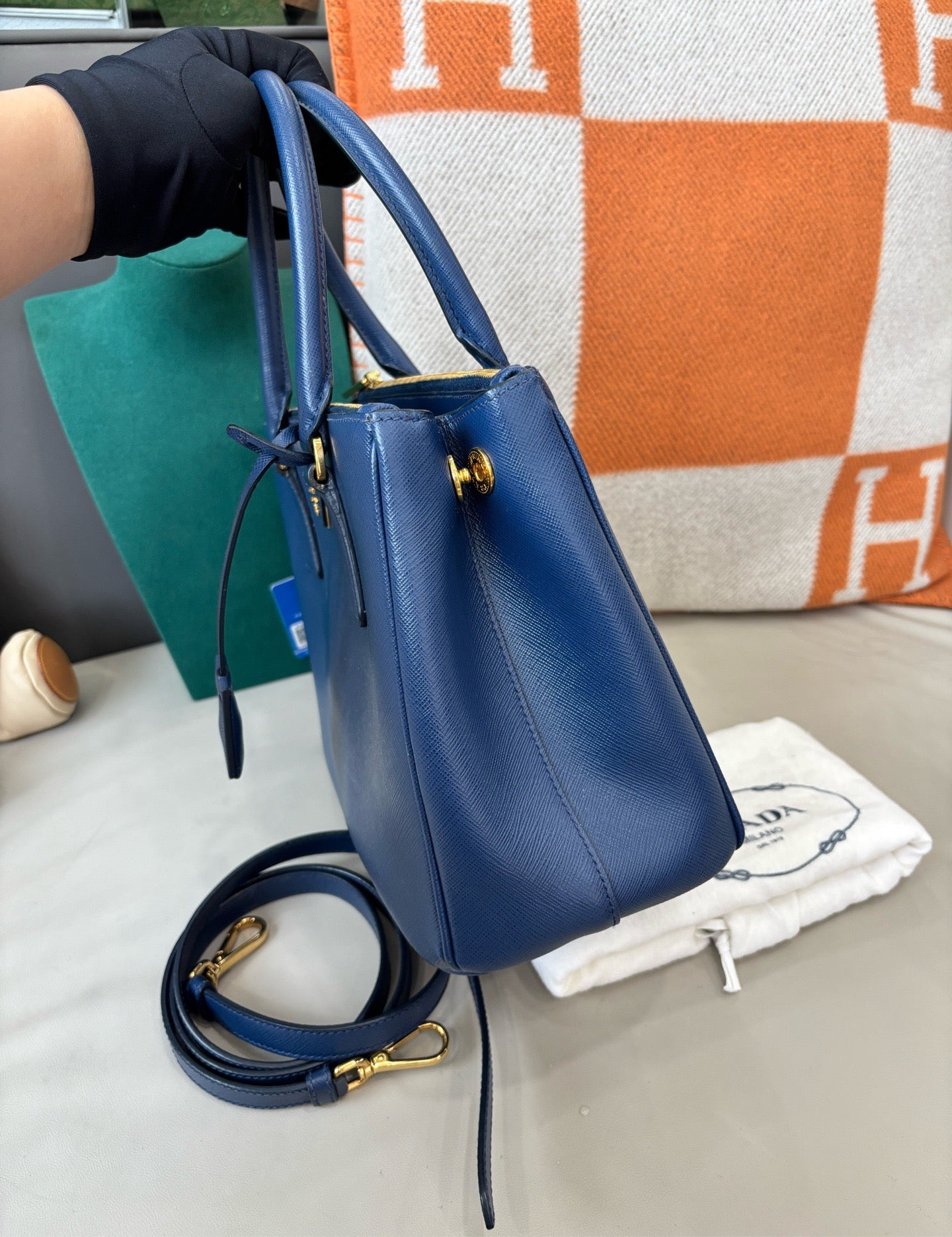 PRADA Saffiano Lux Galleria Tote Bag