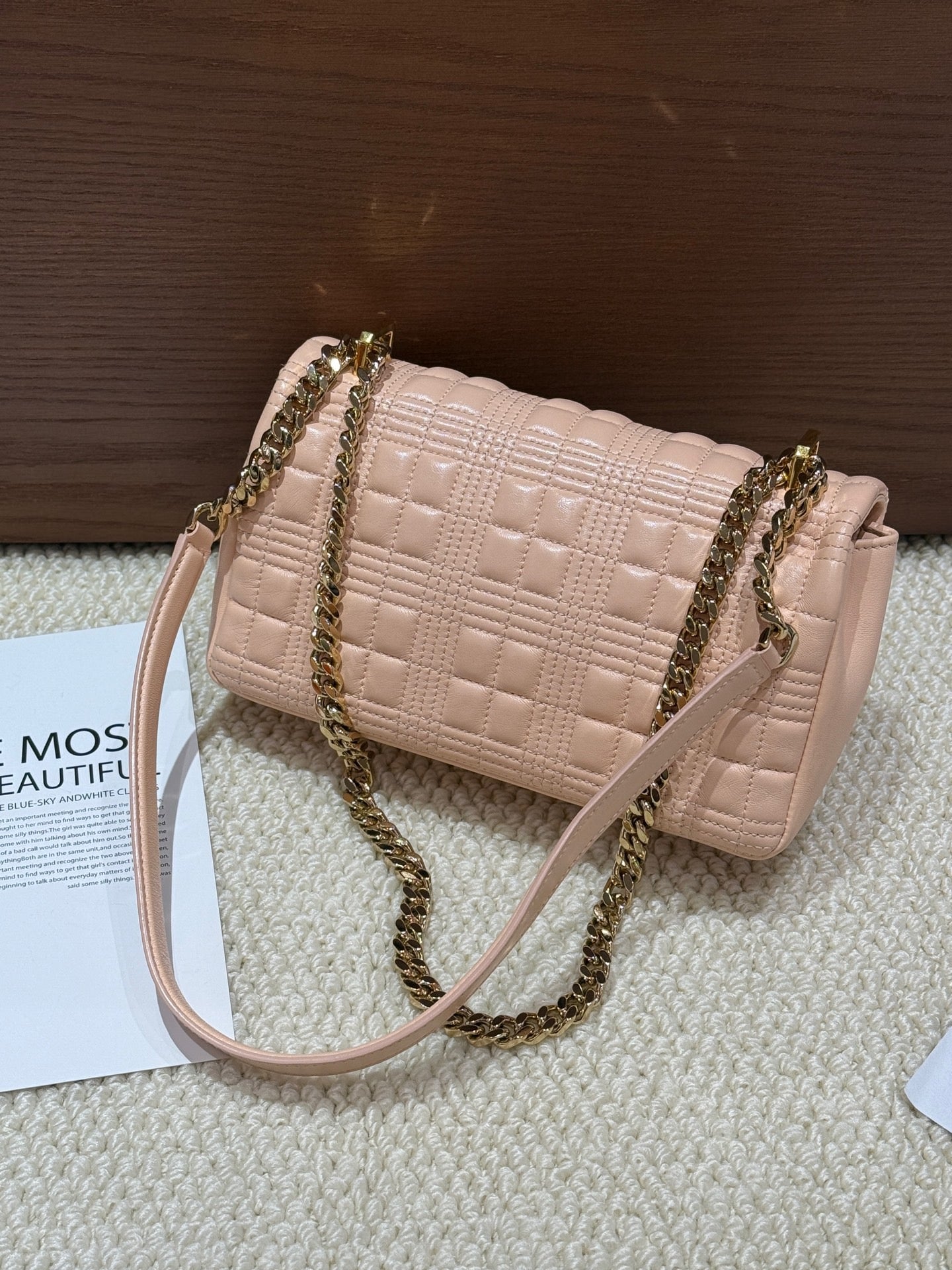 Burberry Peach Pink LOLA Small