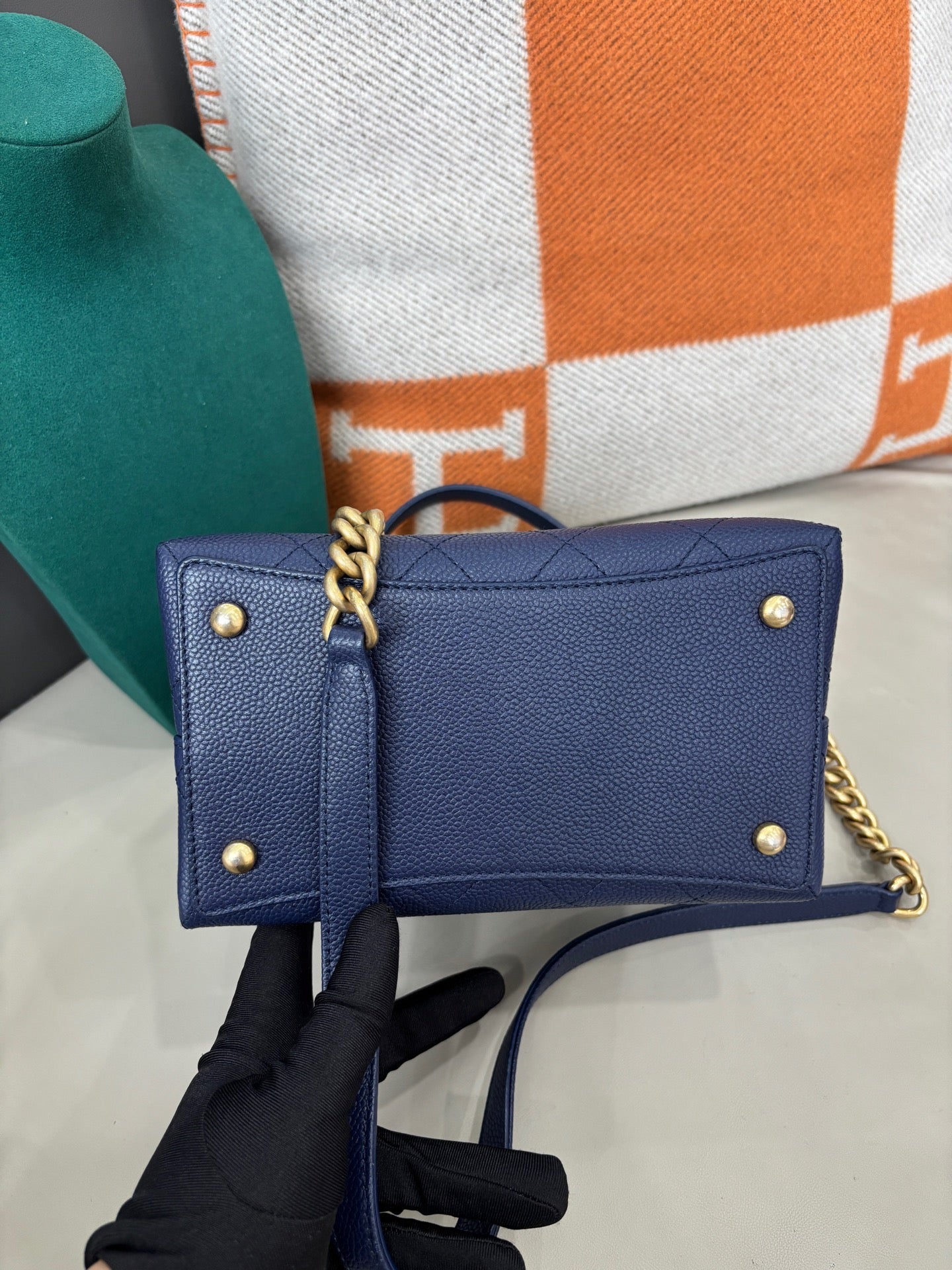 Chanel Drawstring Bucket Bag — Deep Blue