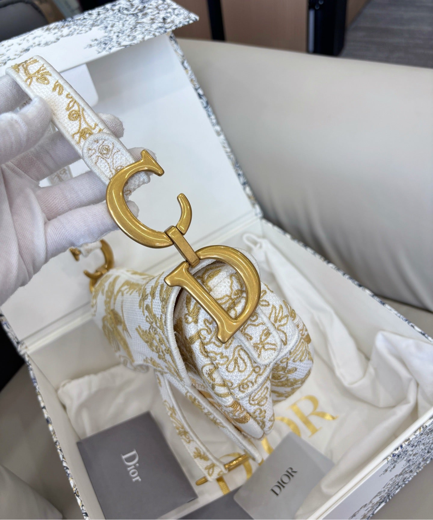 Dior Limited Edition Embroidered Saddle Bag