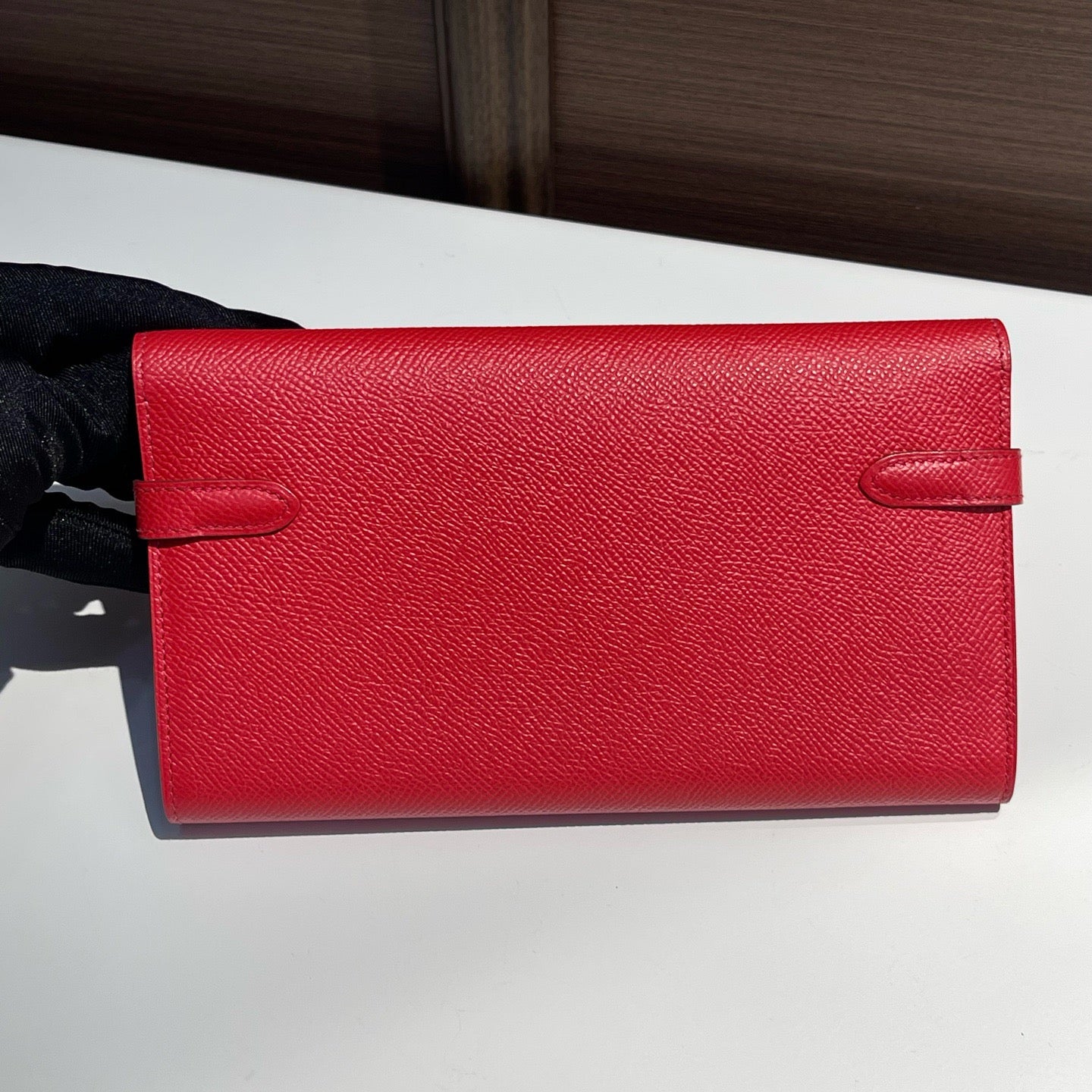 Hermès Kelly Long Wallet — Red Epsom