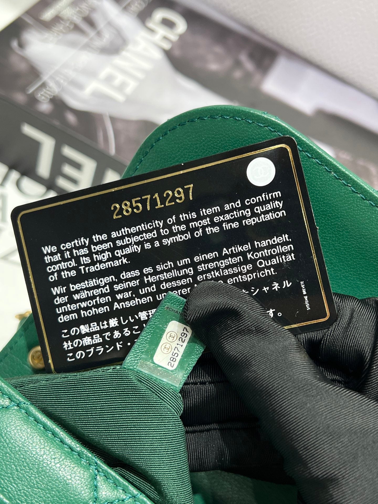 Chanel 19 Bag – Green Handle Postman Style