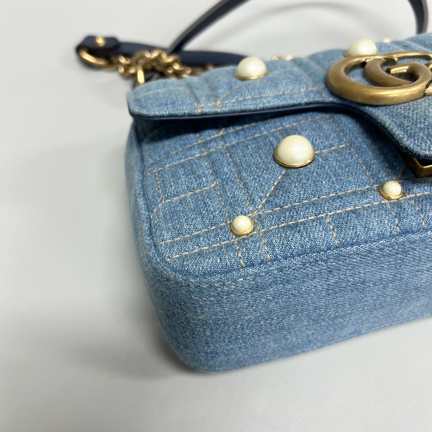 Gucci Limited Edition Denim Pearl Marmont 22