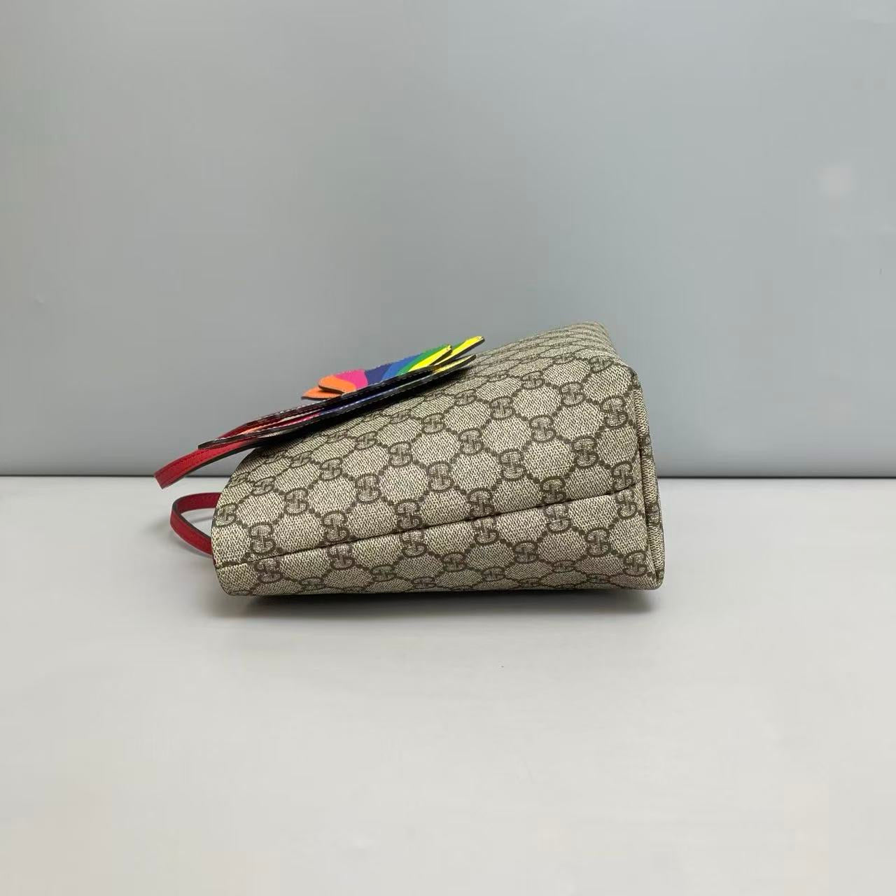 GUCCI Monogram Butterfly Print Tote Bag