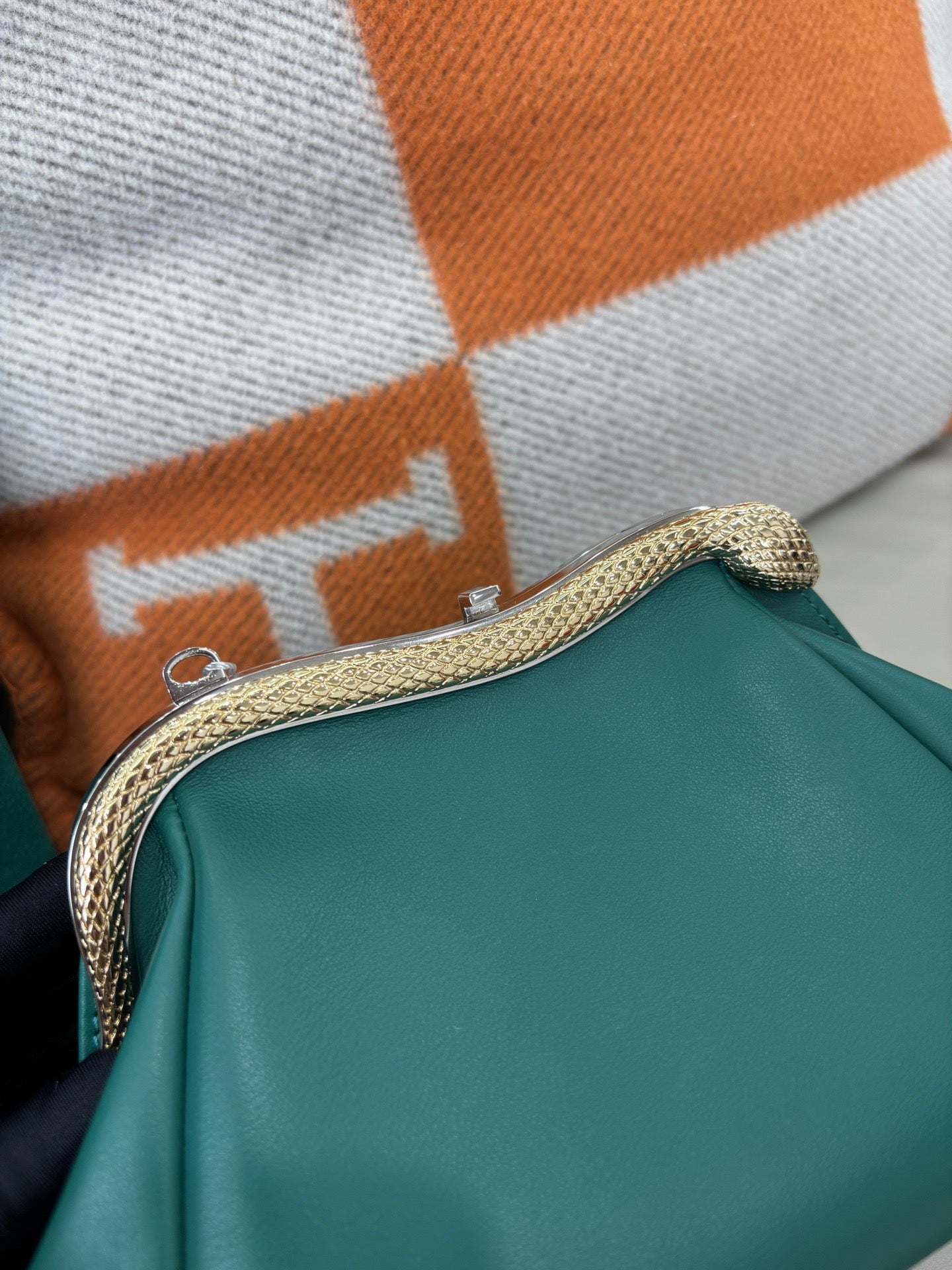 Bvlgari Serpentine Cloud Kiss-Lock Bag